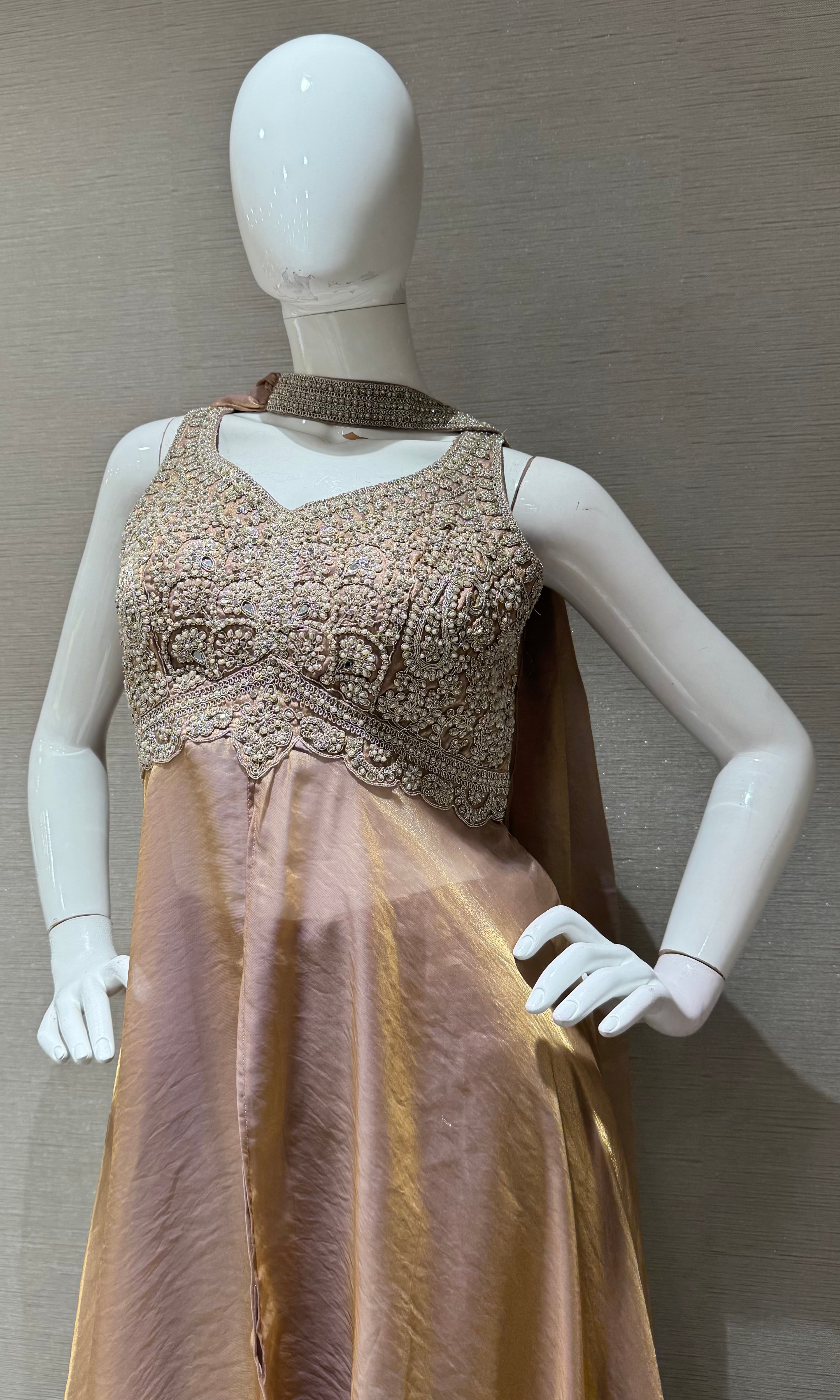 Moee Shimmer Tissue Anarkali & Palazzo set