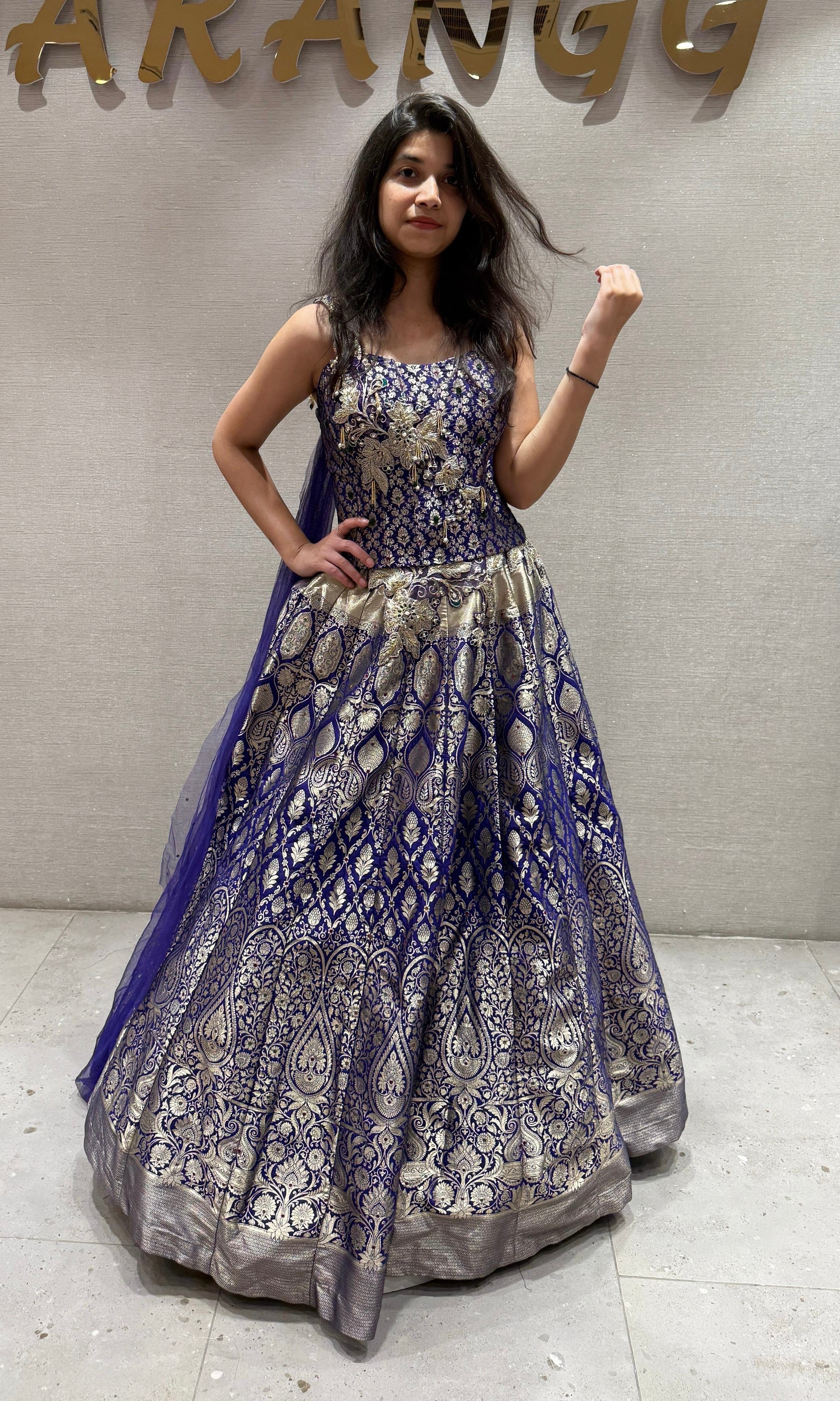 Amethyst Royal Silk lehenga