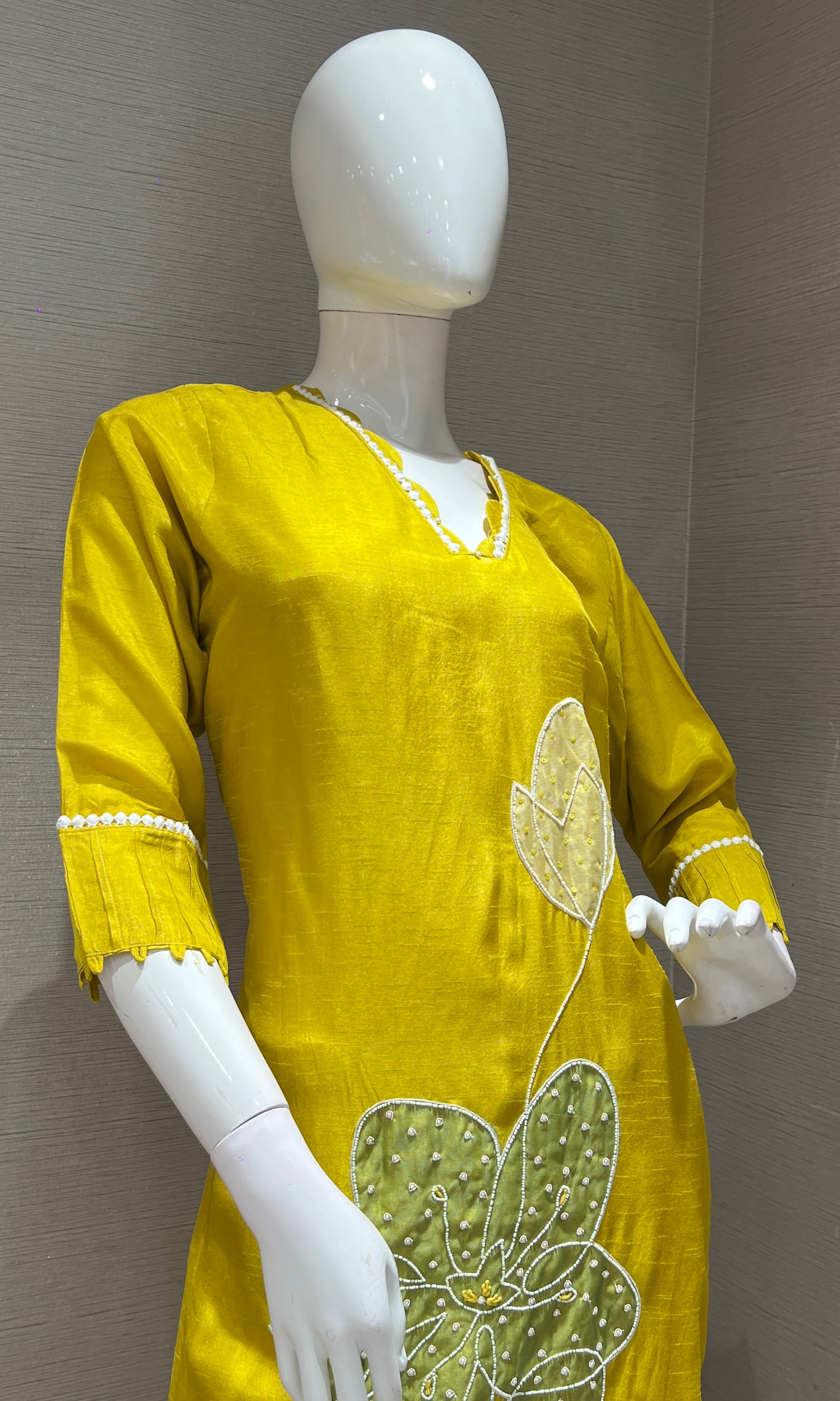 Mustard kurta set