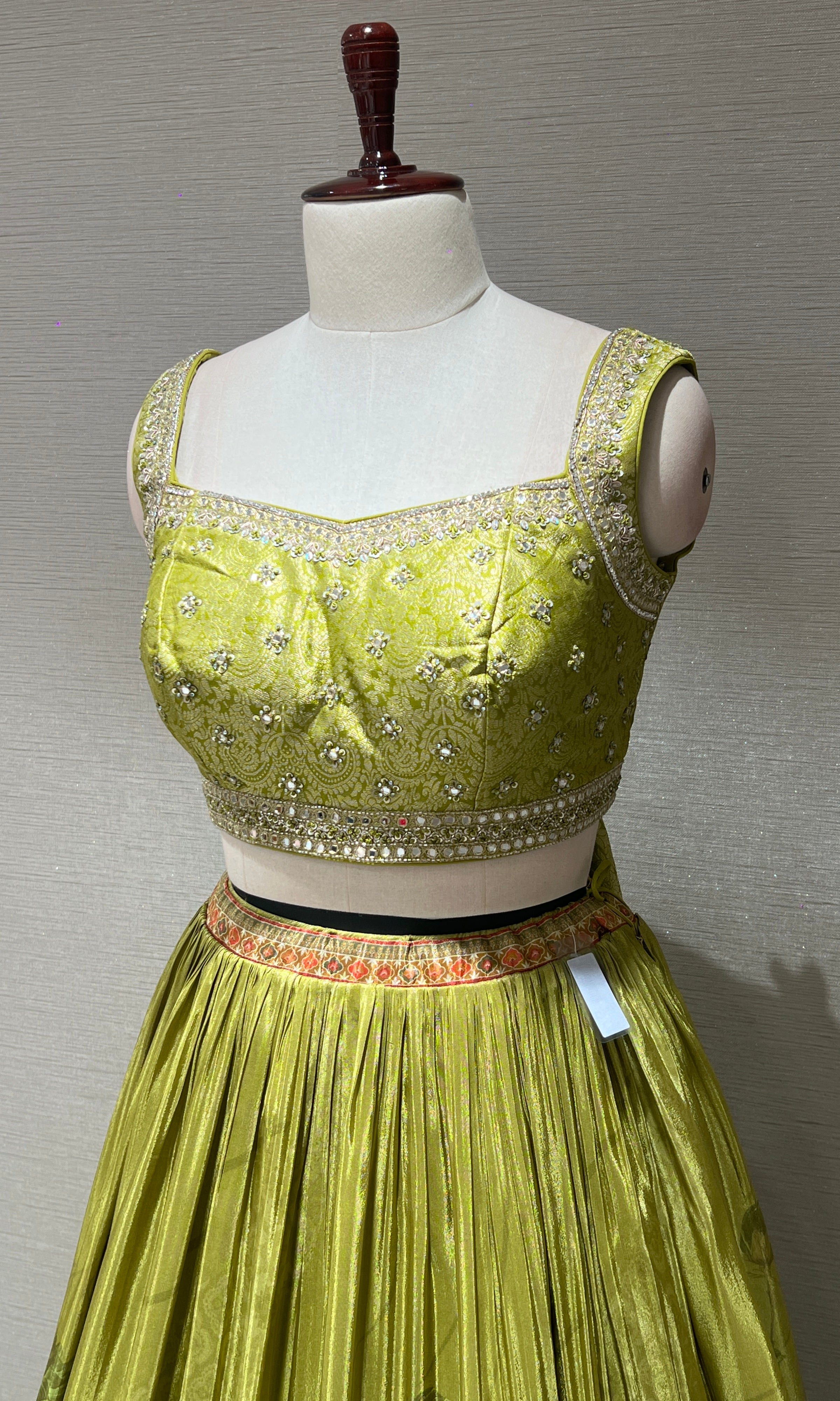 Gulzar Olive Lehenga Set