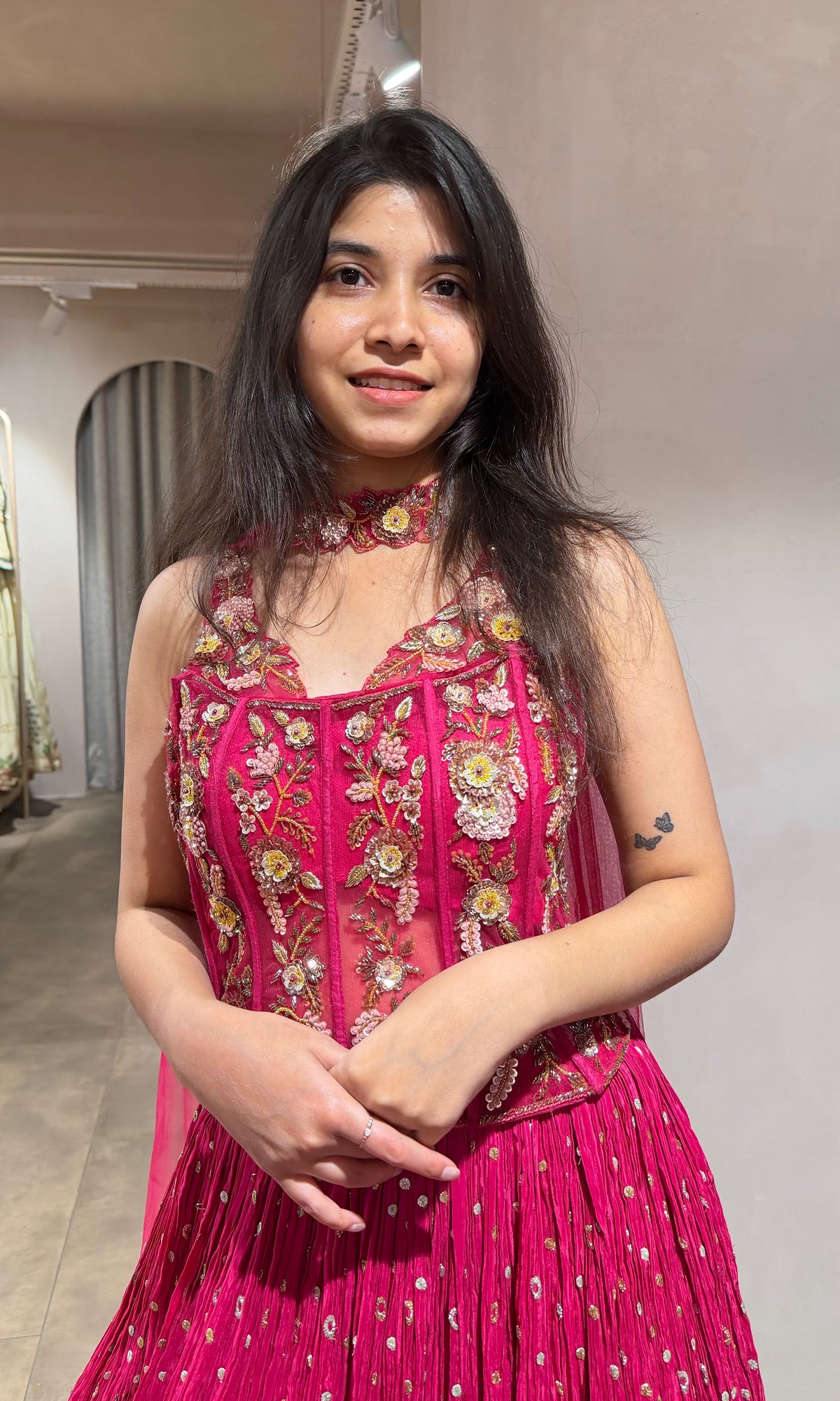 Pink EMBELLISHED LEHENGA