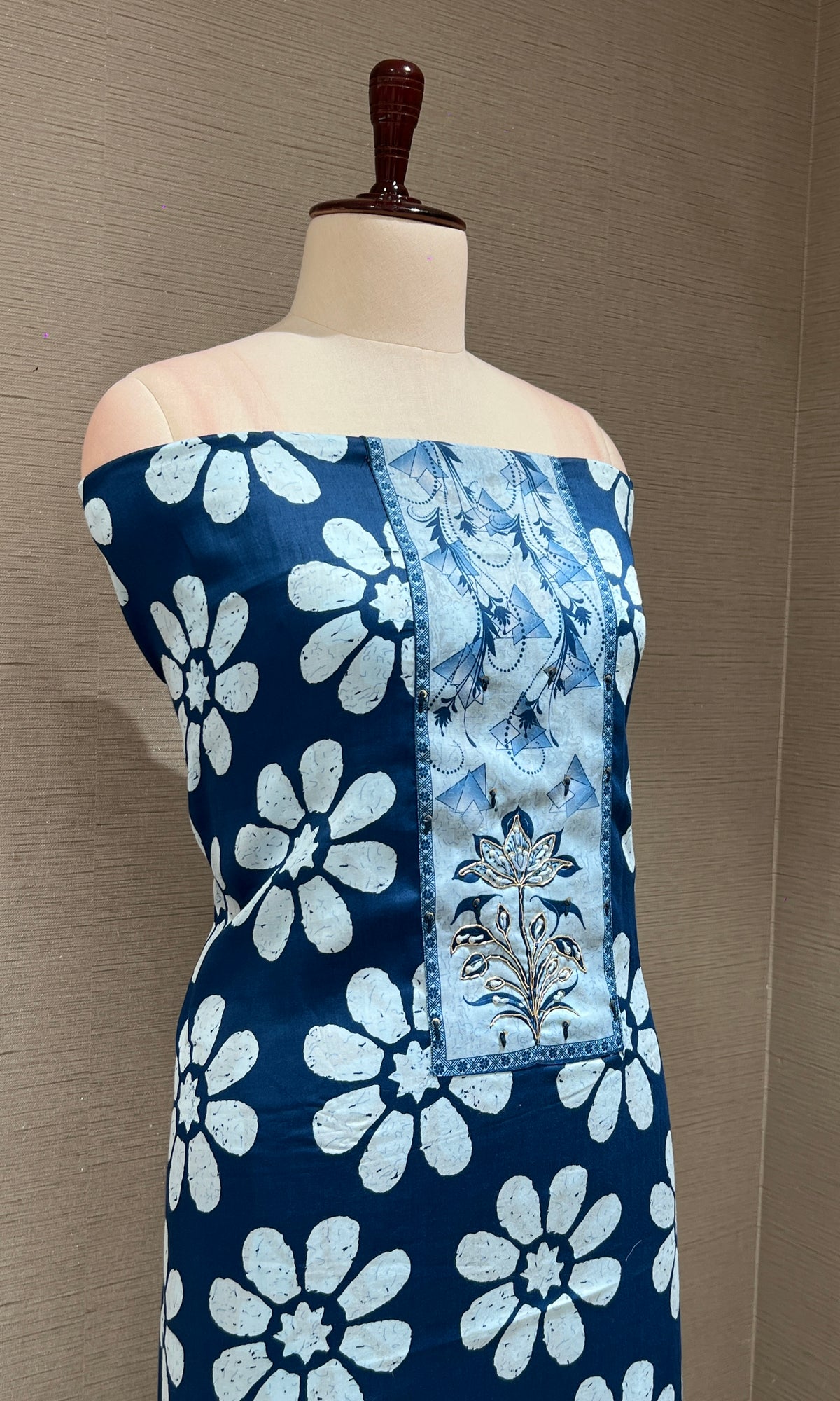 Blue dress material