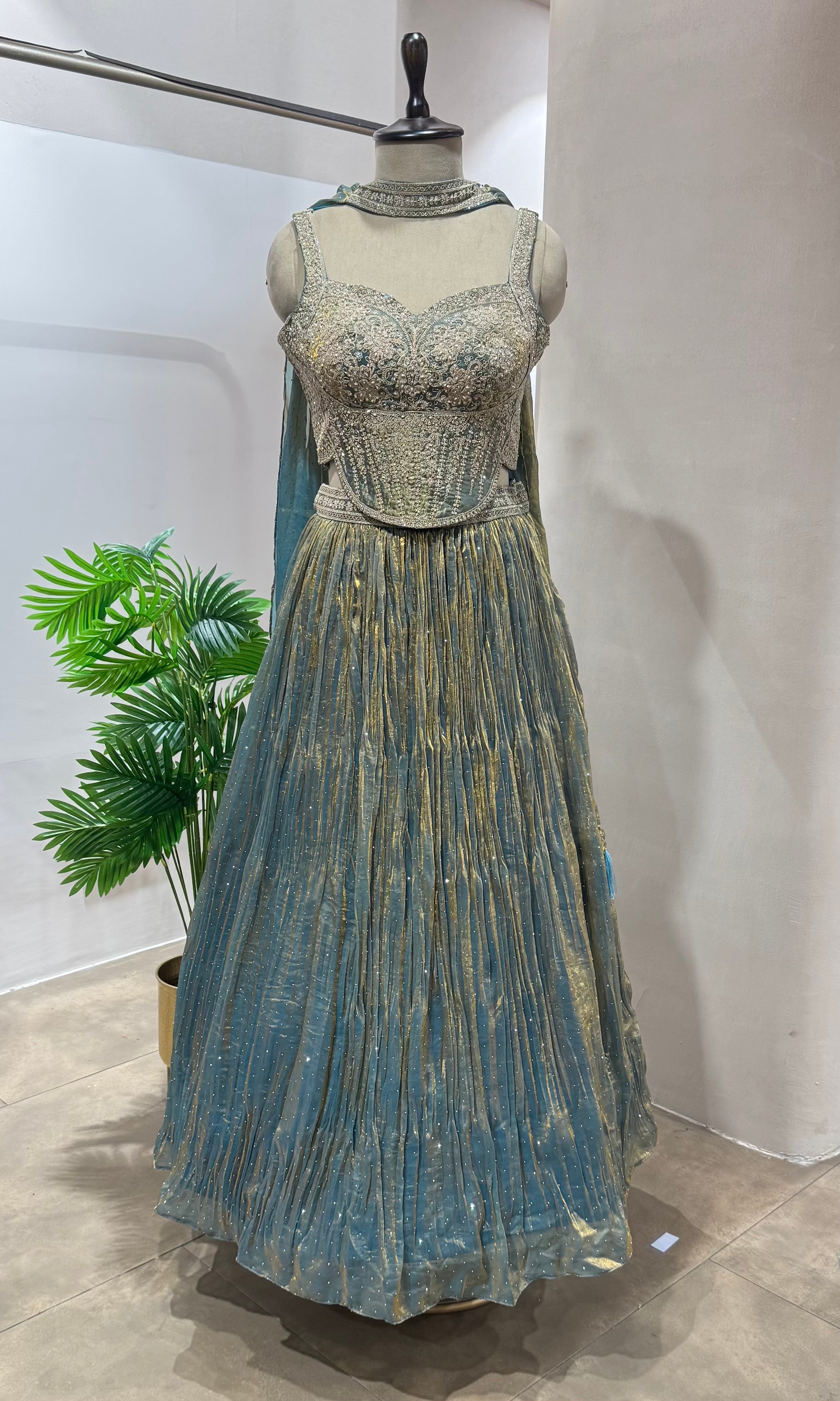 Rama EMBELLISHED LEHENGA WITH CORSET BLOUSE