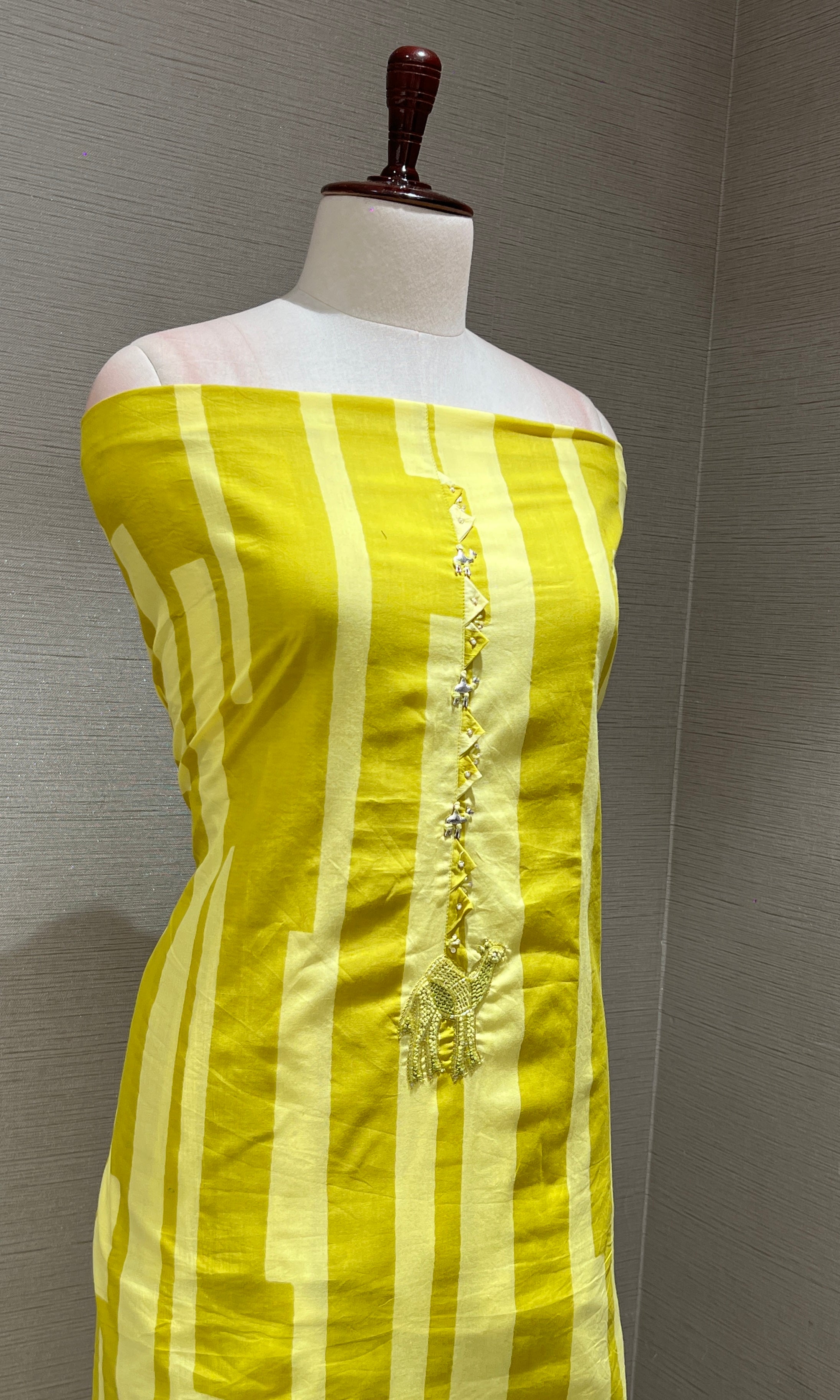 Light green dress material