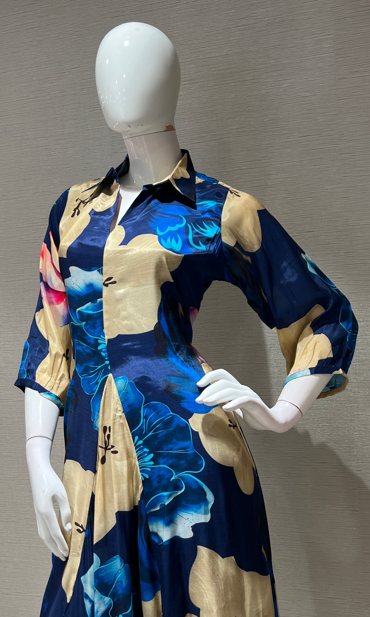Blue FLORAL DRESS