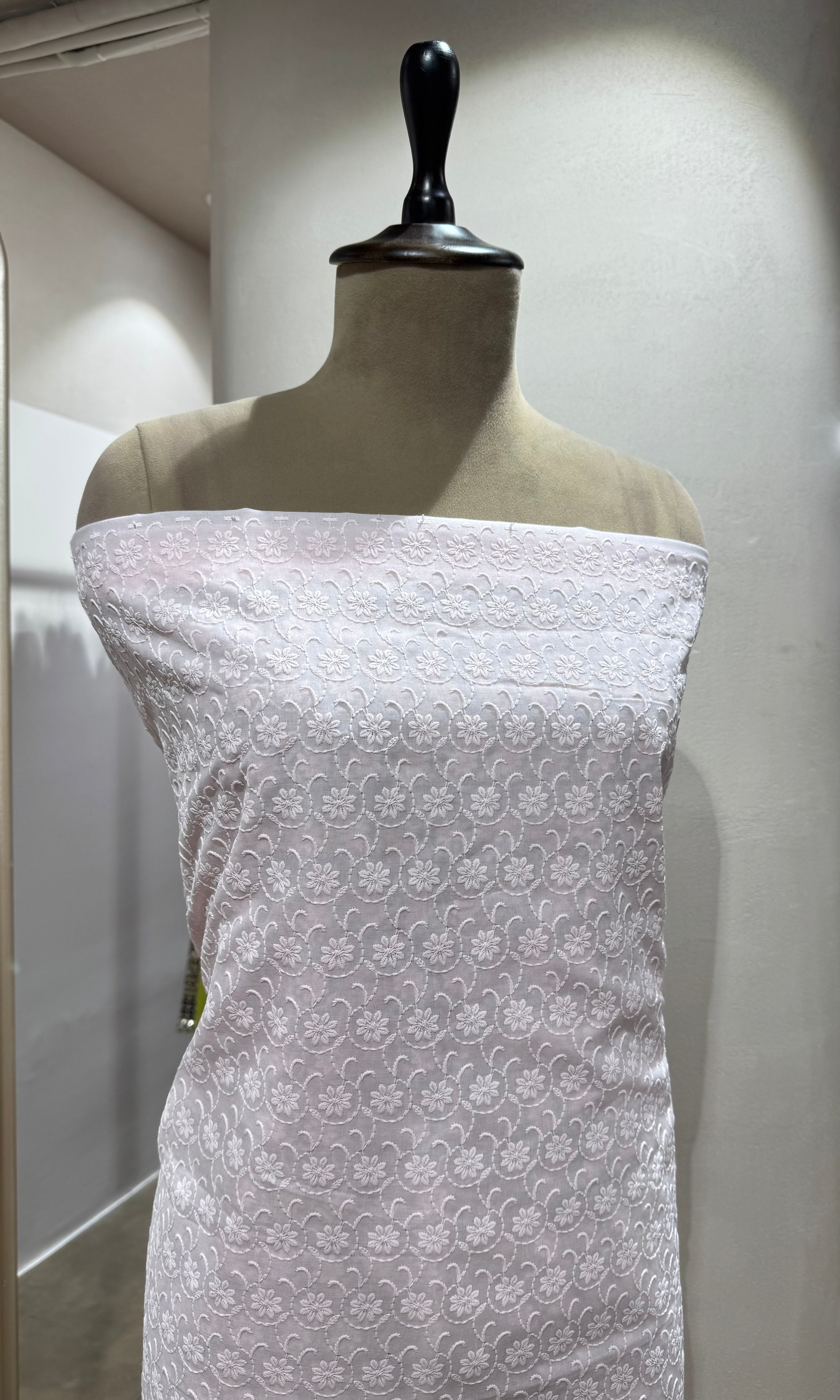PINK CHIKANKARI DRESS MATERIAL