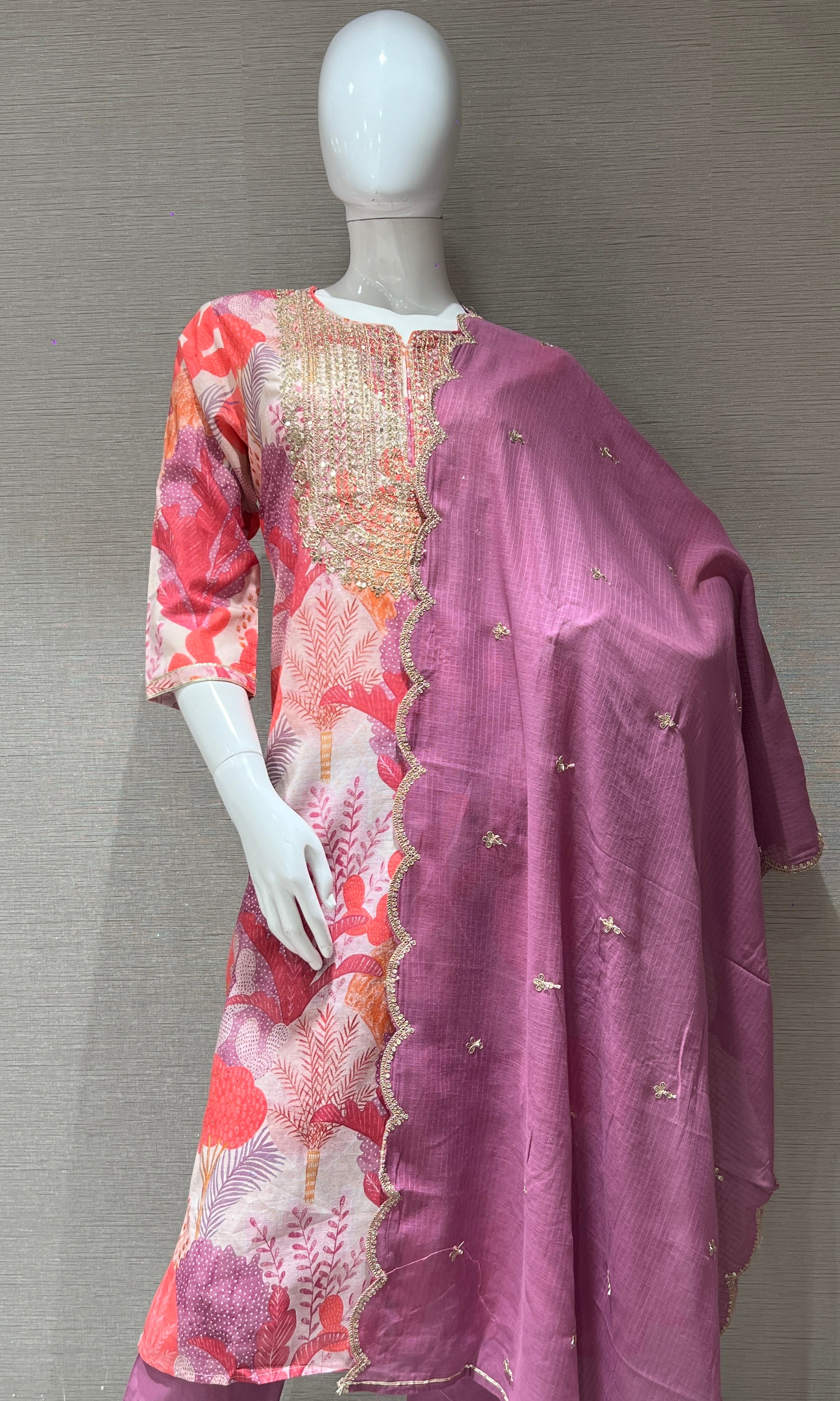 Pink kurta set