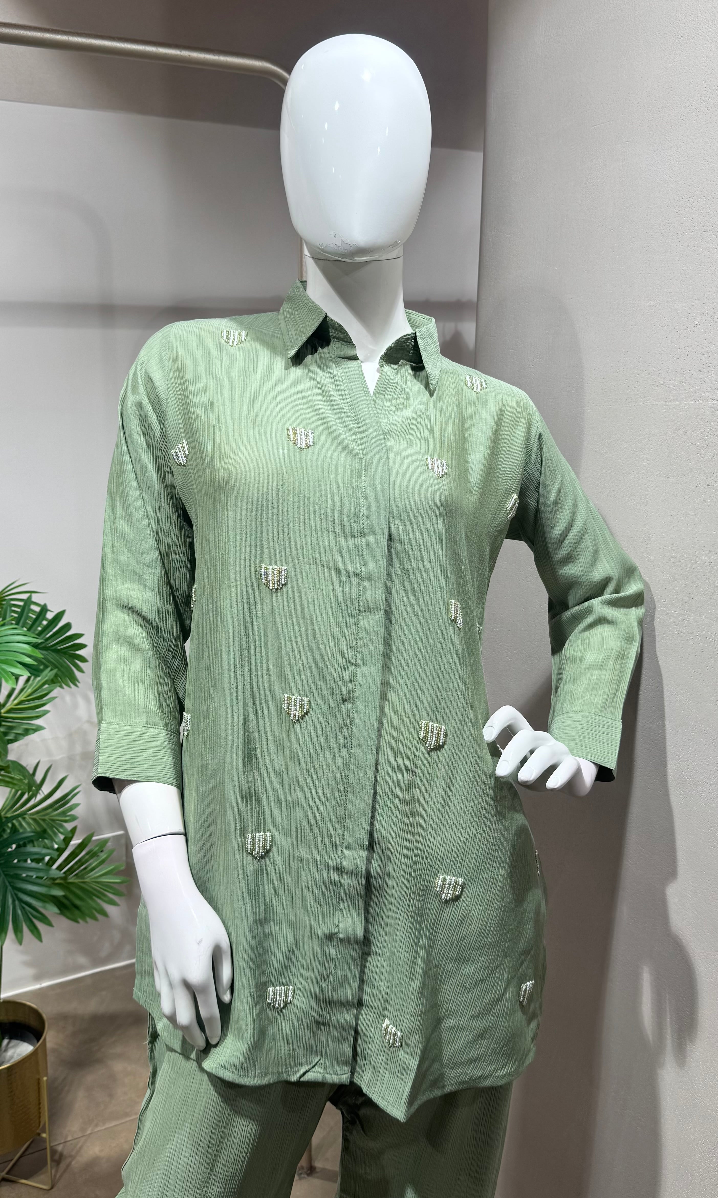 Pistachio Green cord set
