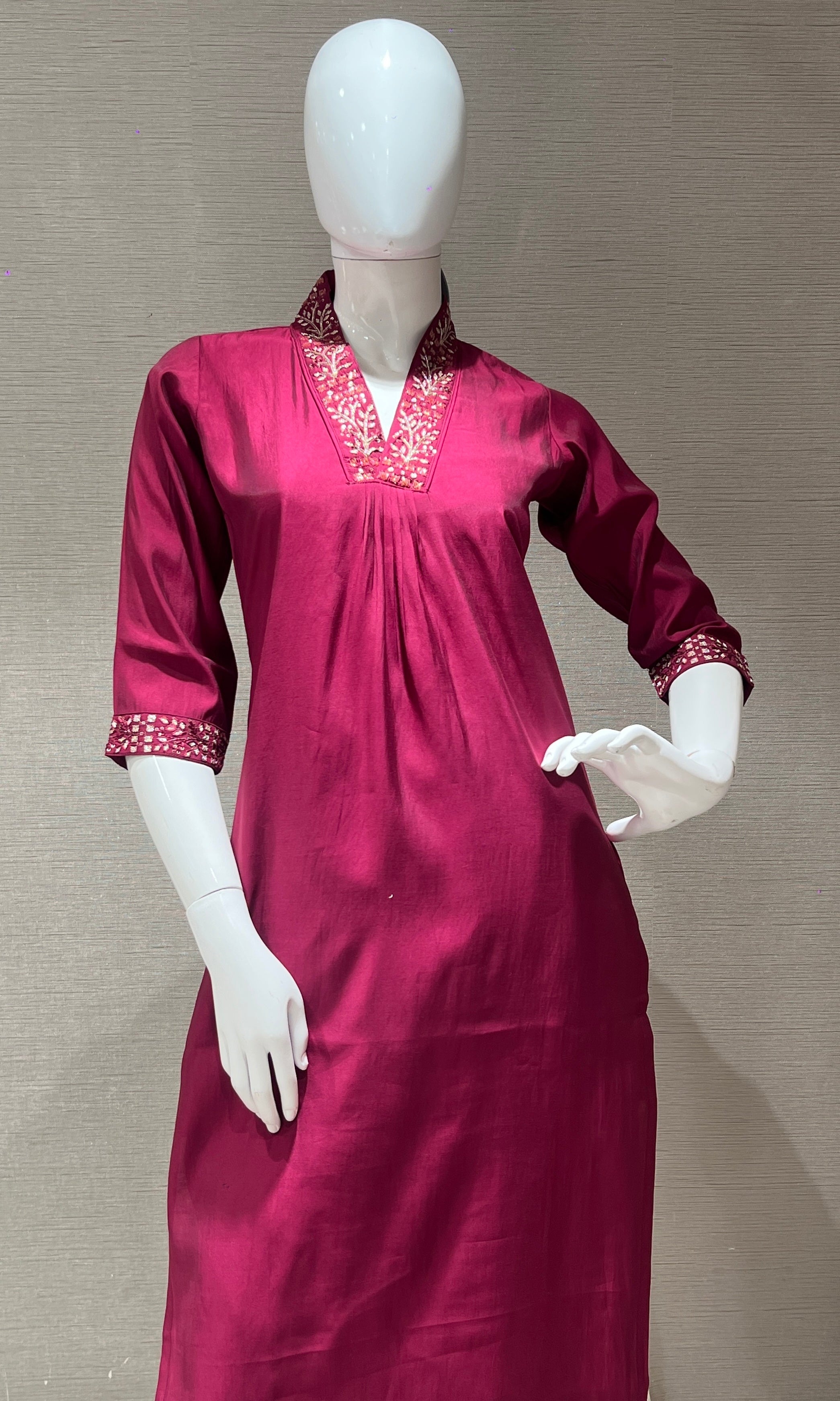 Maroon Kurta Set with Banarasi Dupatta