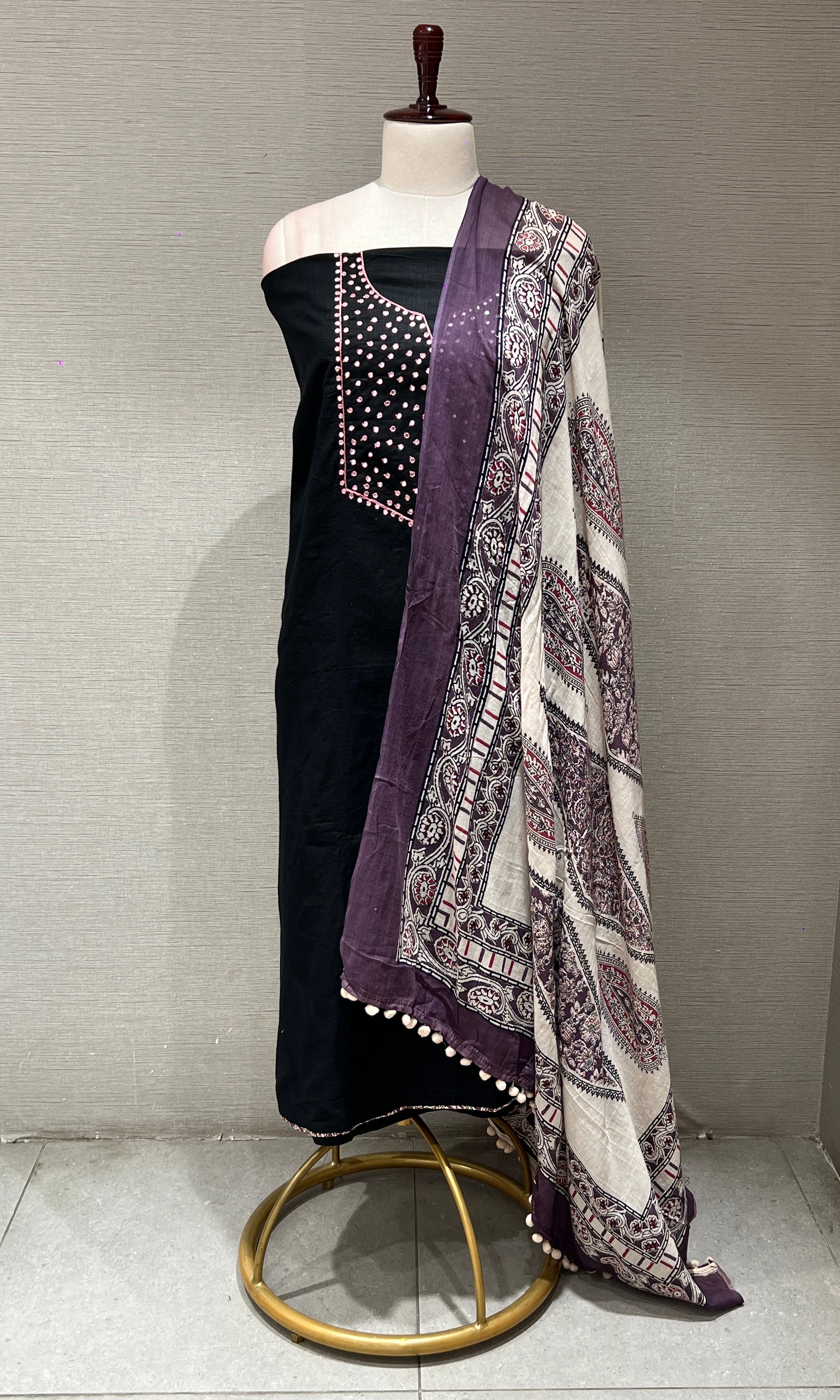 Black dress material