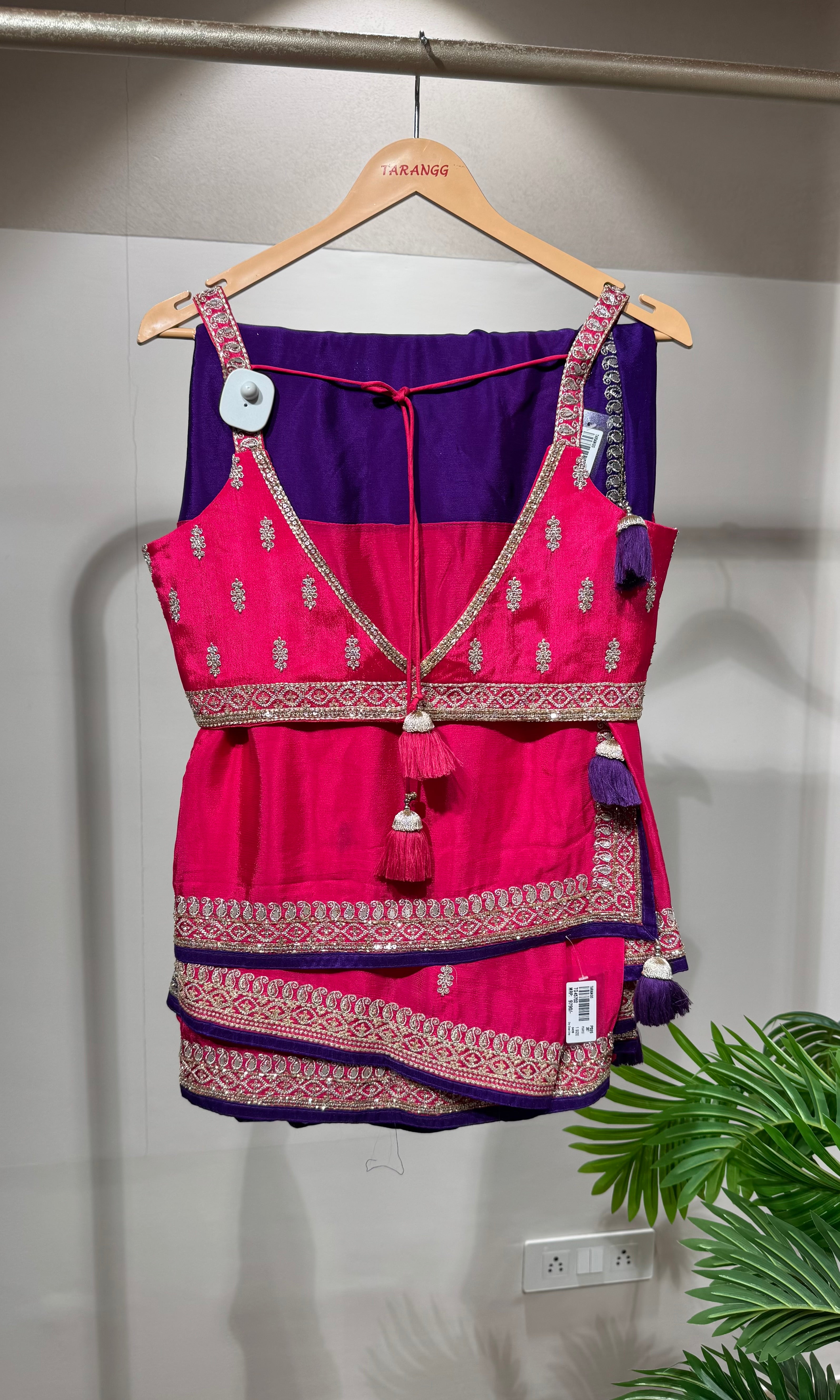 Purple saree with EMBROIDERED blouse