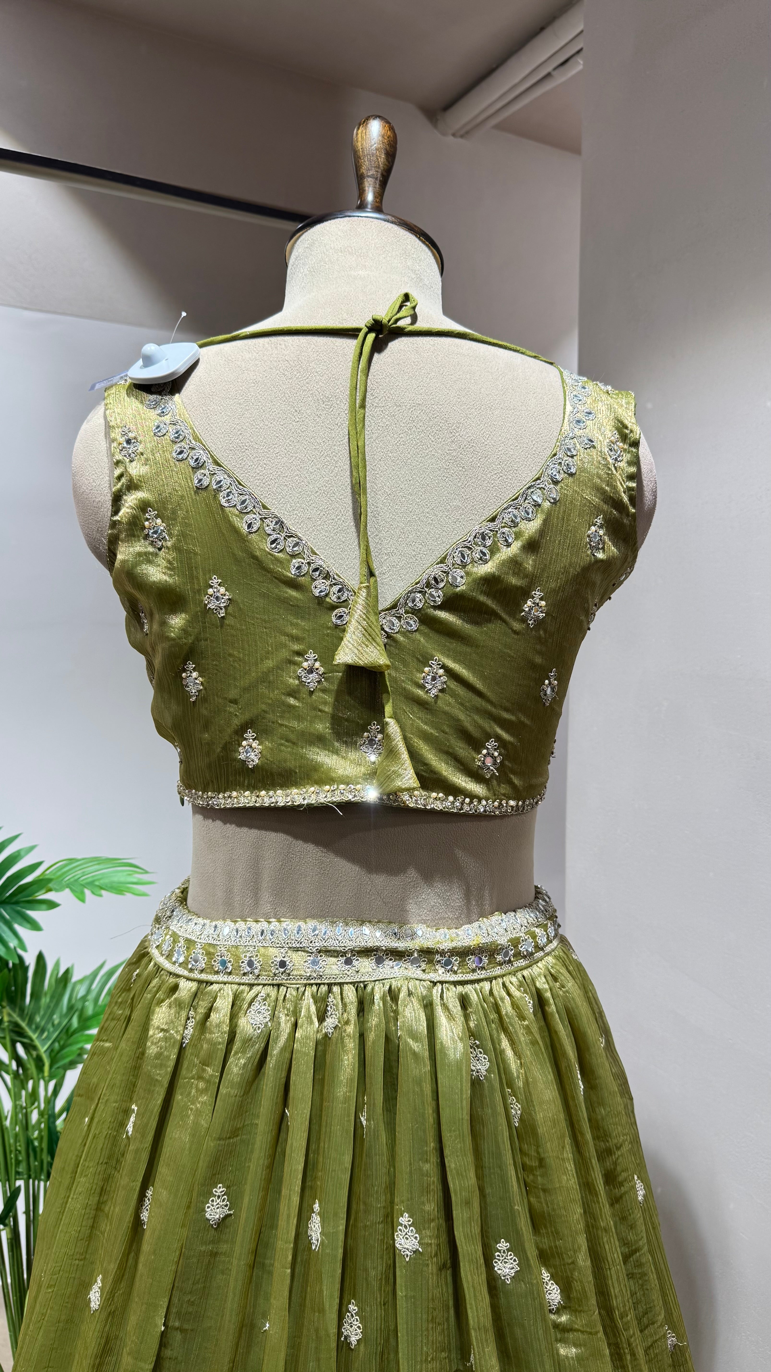 MEHANDI Green Lehenga with blouse & dupatta