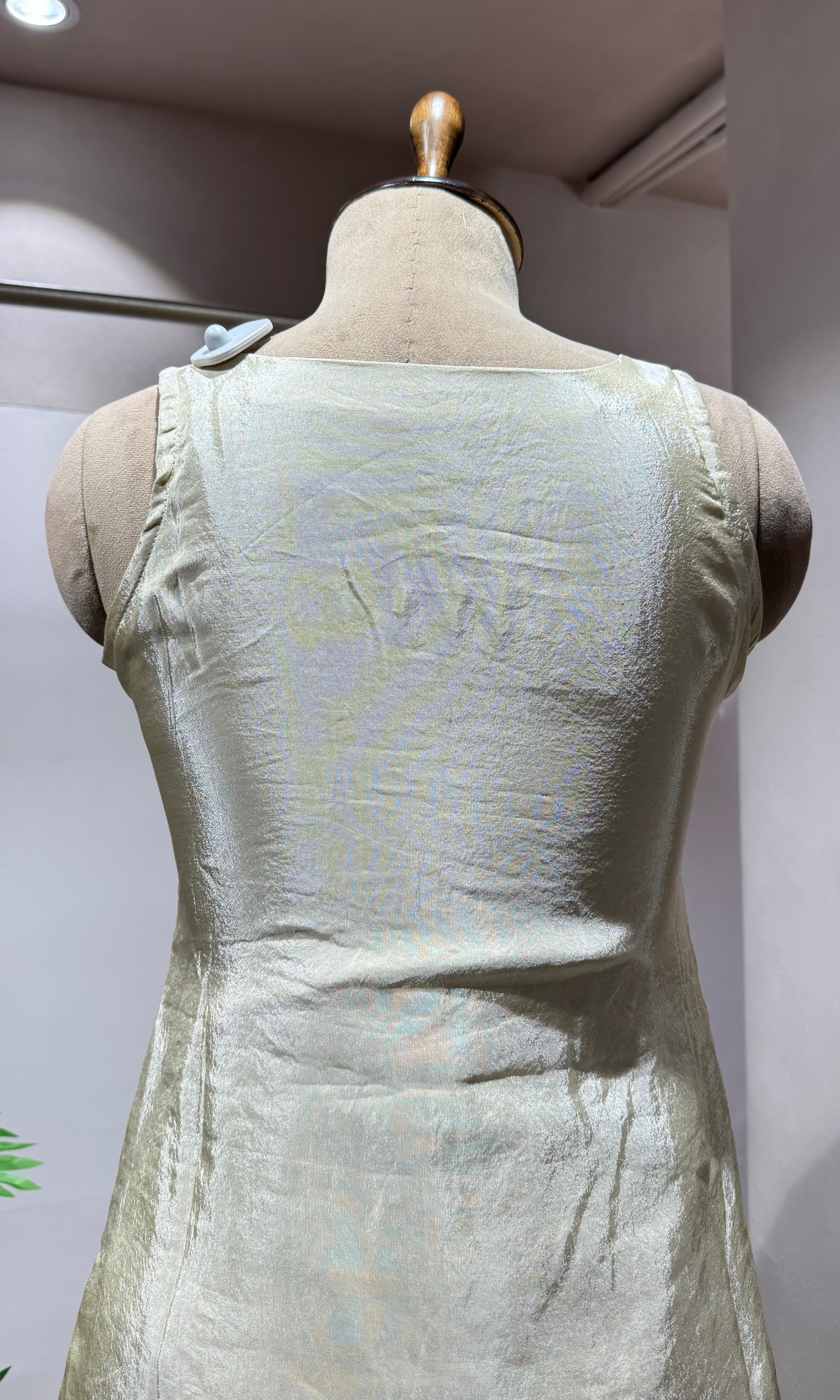 Half white INTRICATE SHARARA WITH GOLD ZARI WORK