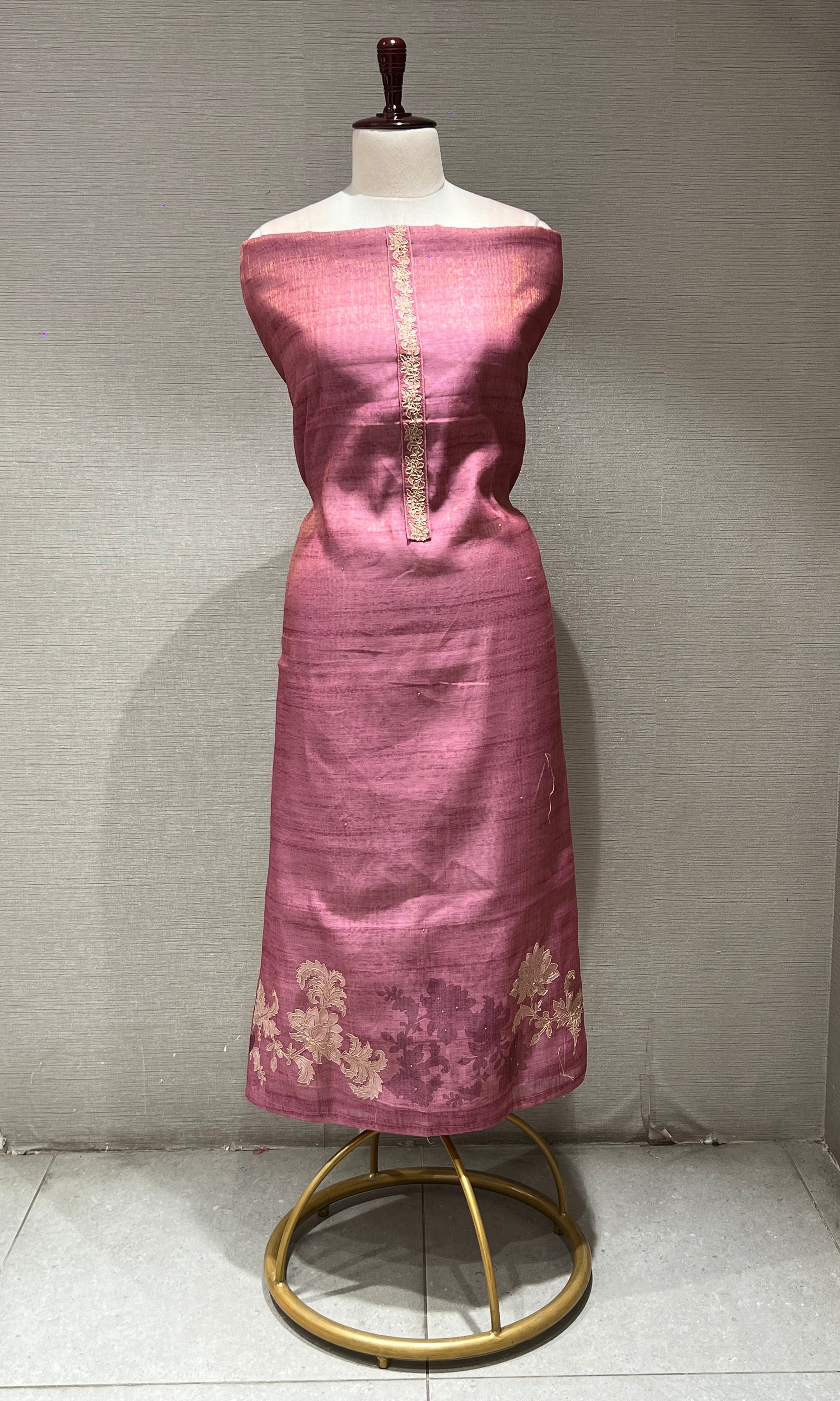 Onion pink dress material