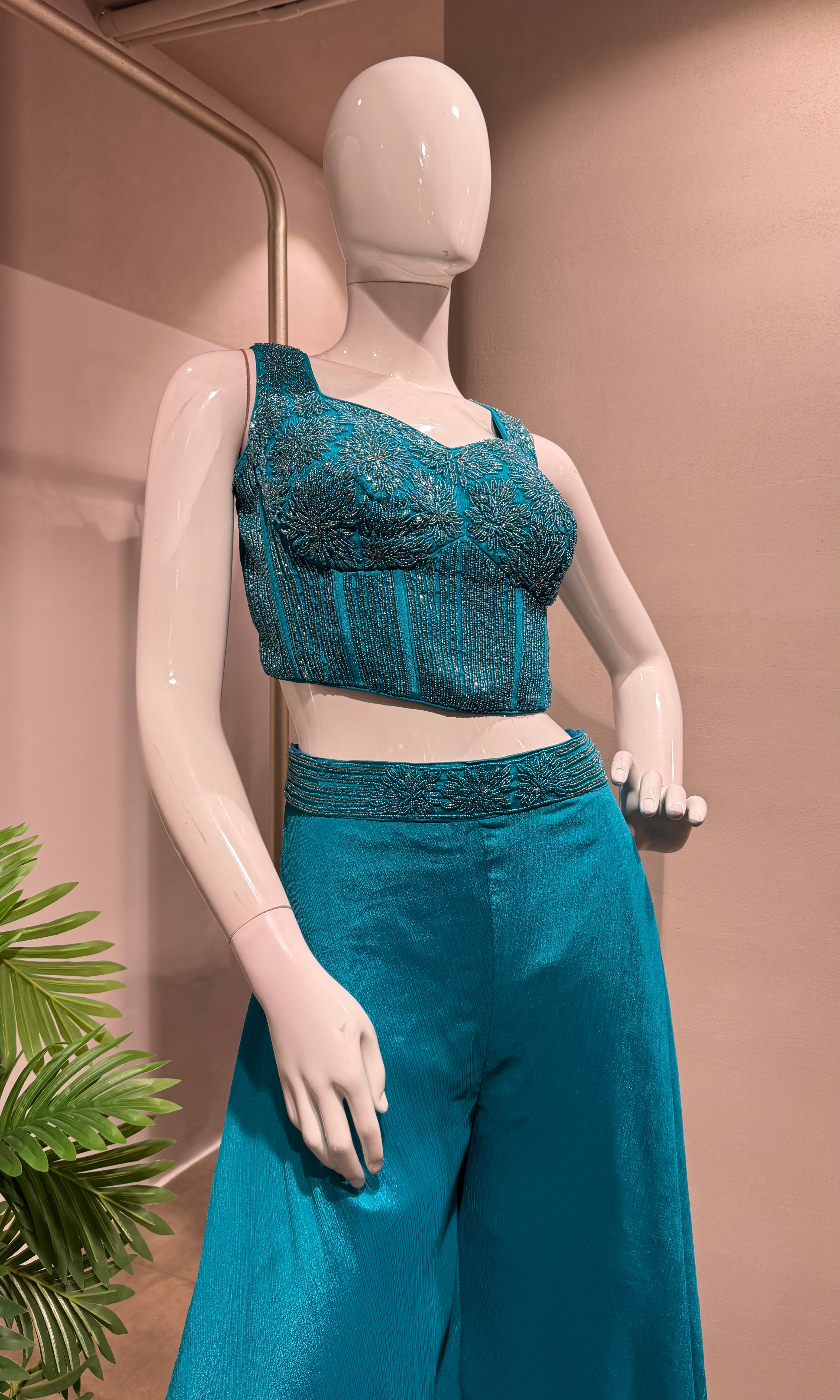 RAMA Georgette Indo Western Set