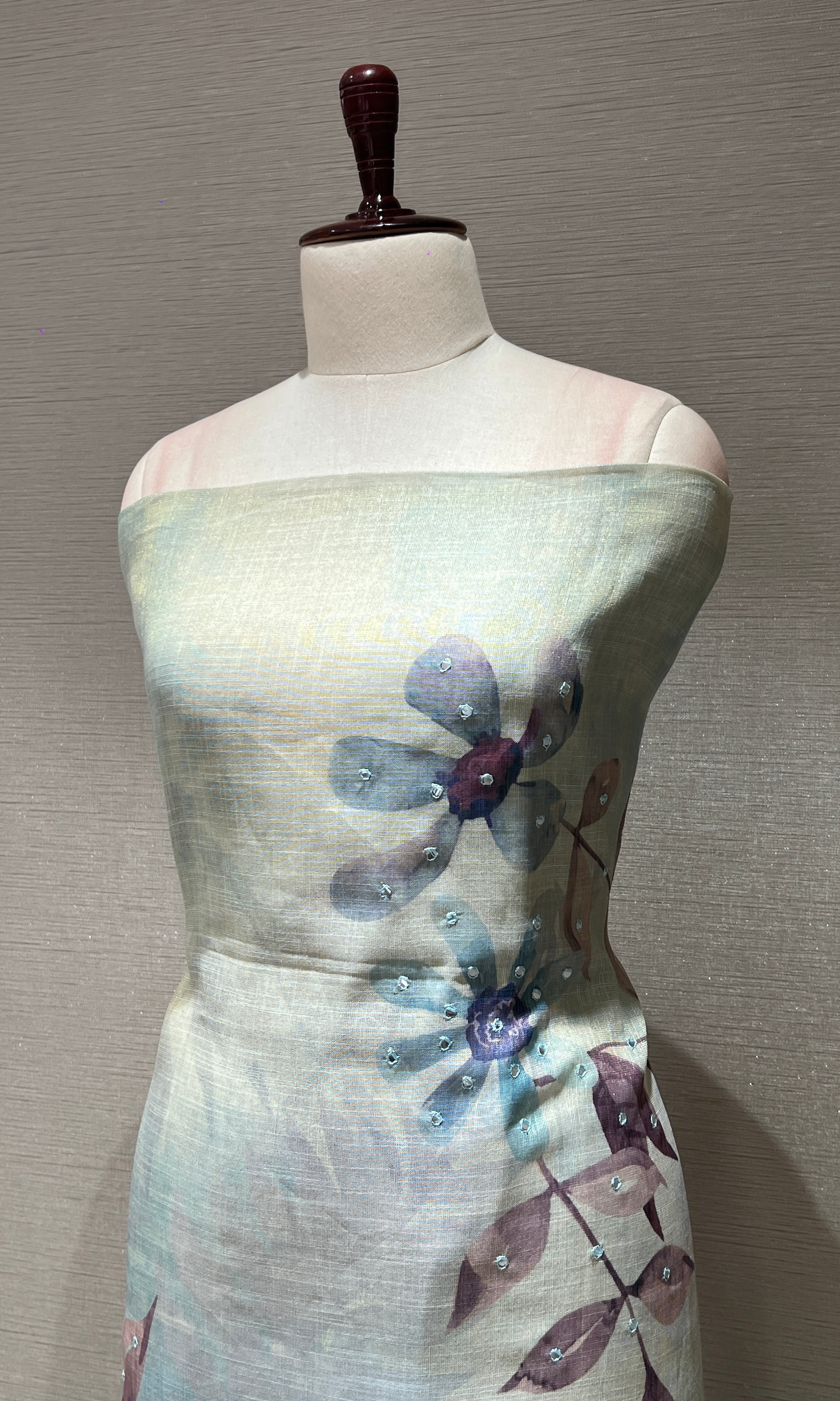 Sea blue dress material