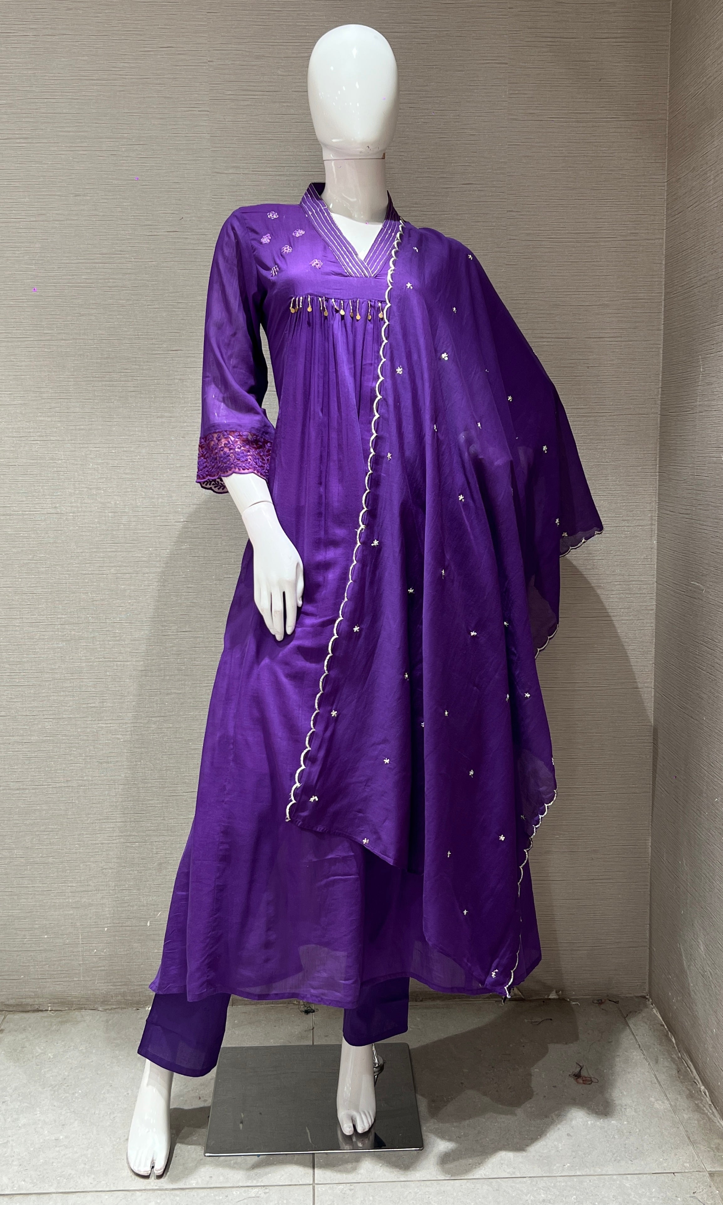 Purple kurta set