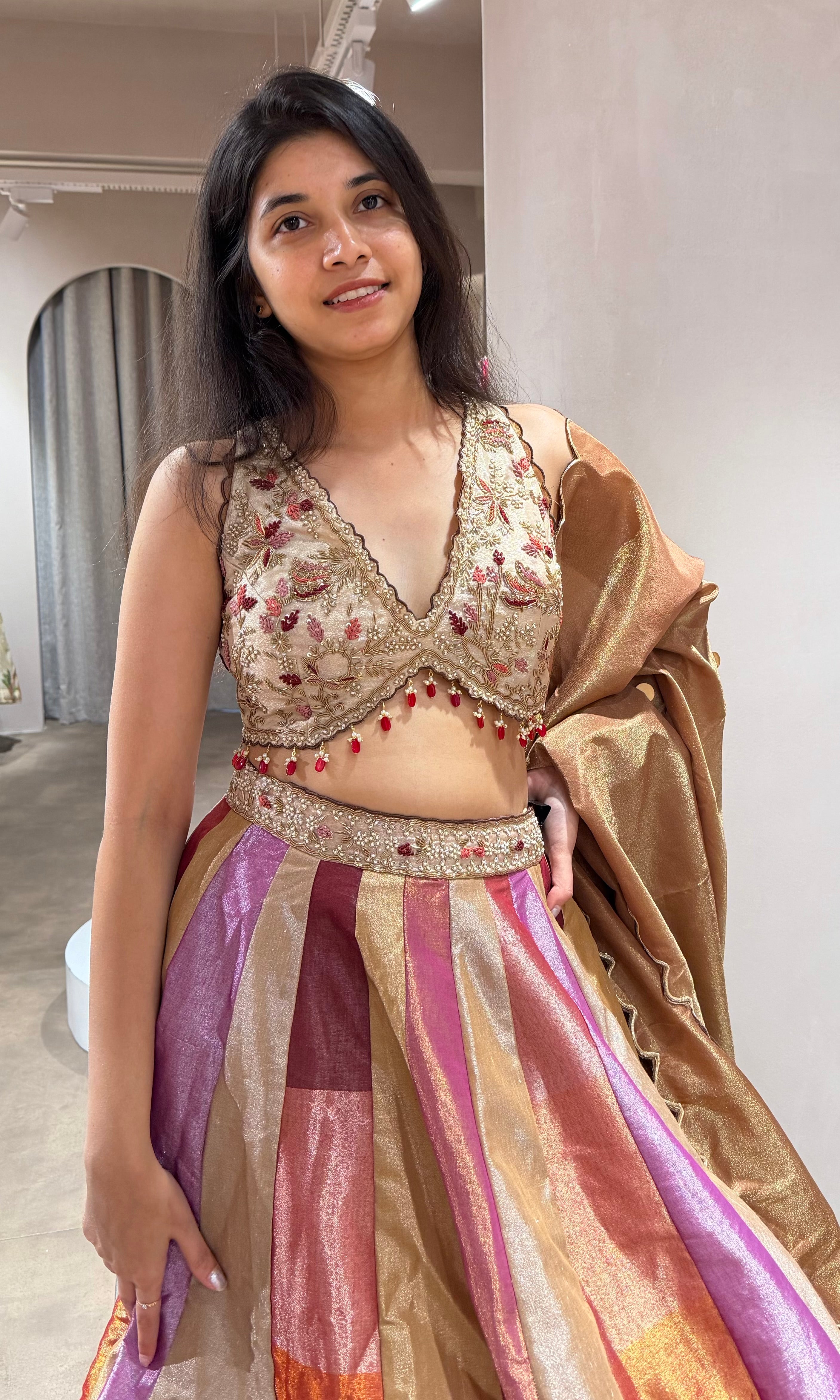 Multi INTRICATE EMBROIDERED LEHENGA