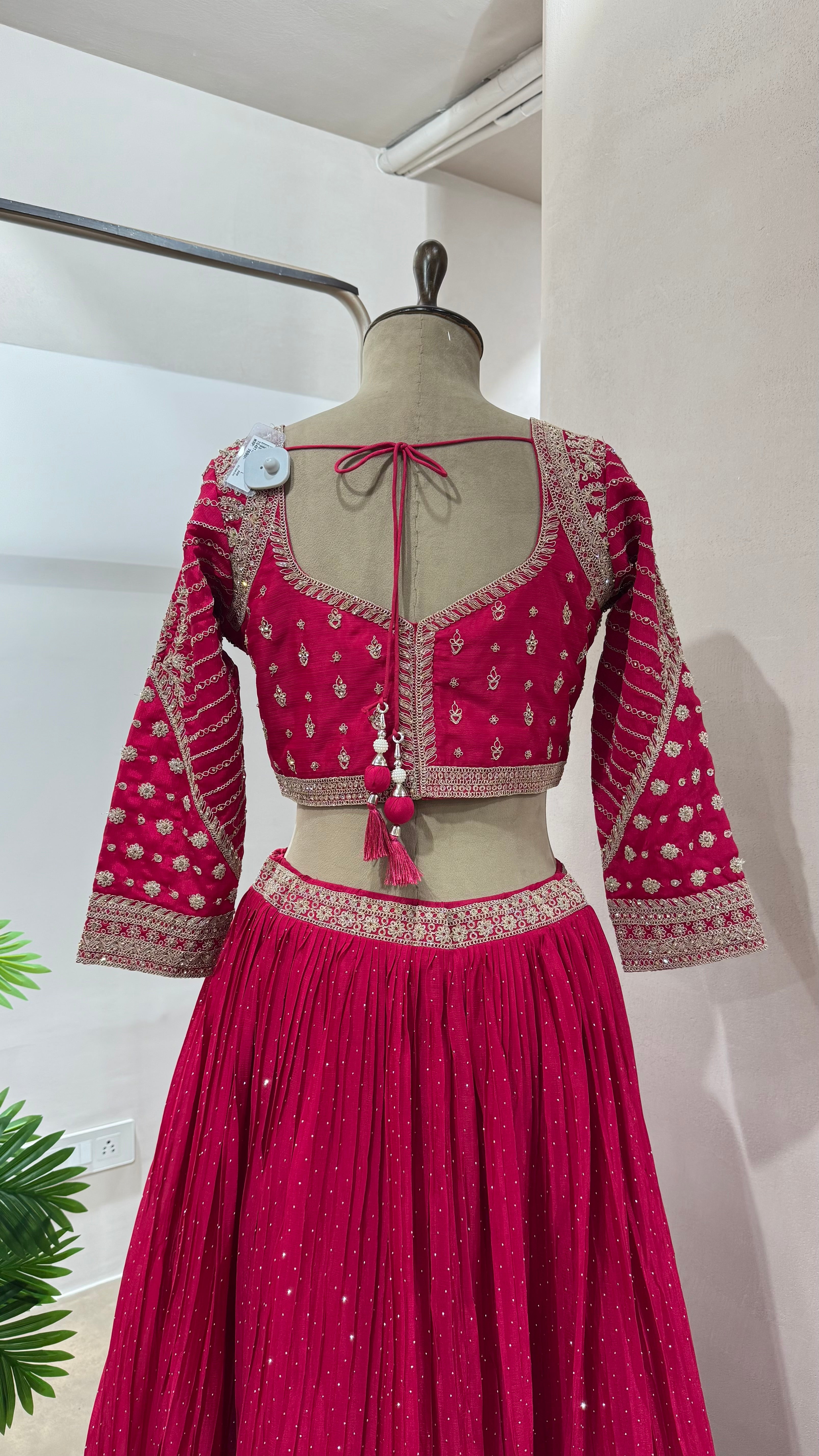 Pink Lehenga with Intricate Zari Embroidery