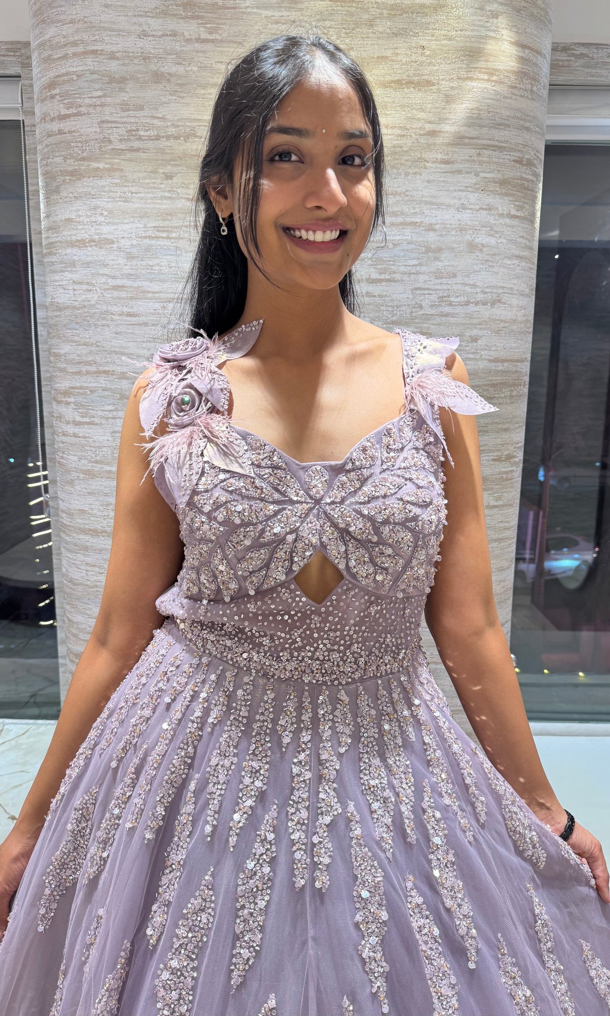 Lilac Embellished Gown
