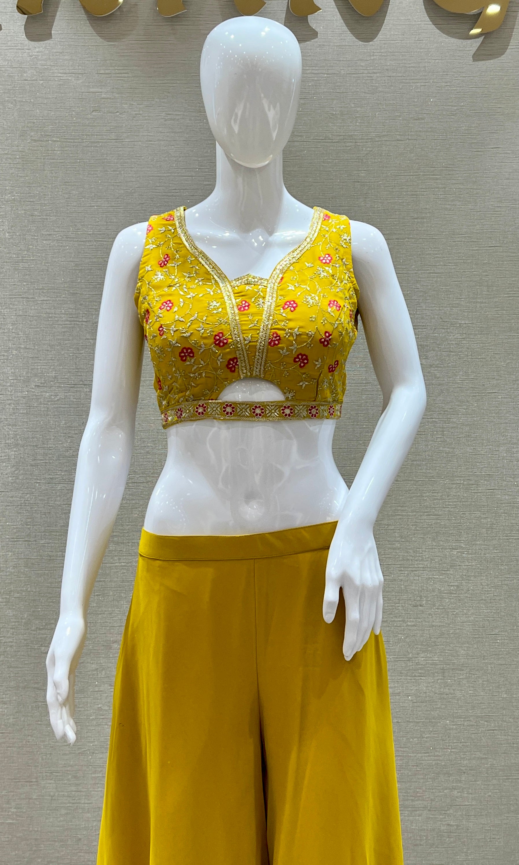 Sunlit Blossom Palazzo Set
