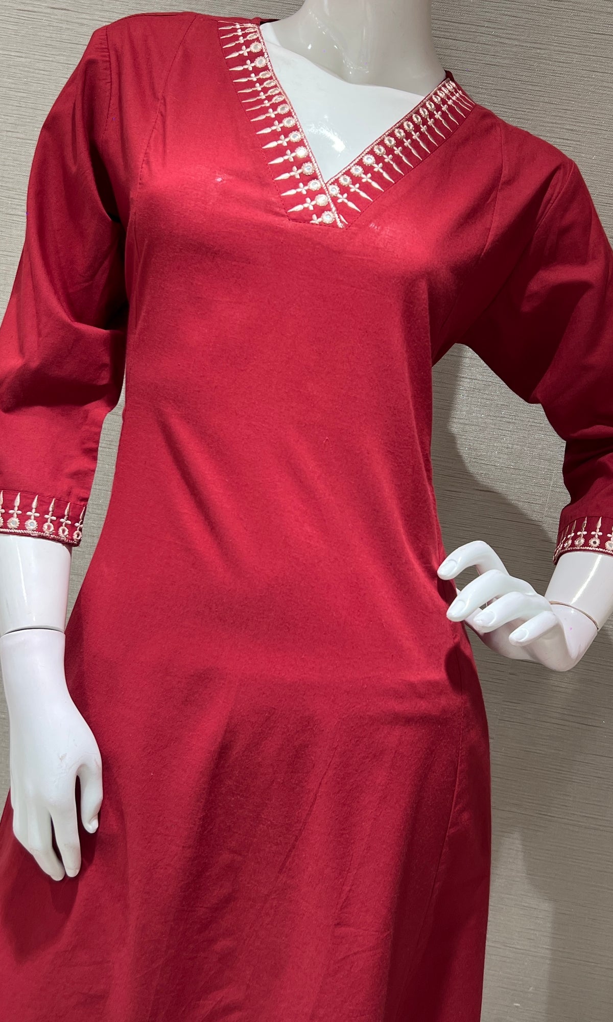 Maroon ETHNIC KURTA SET