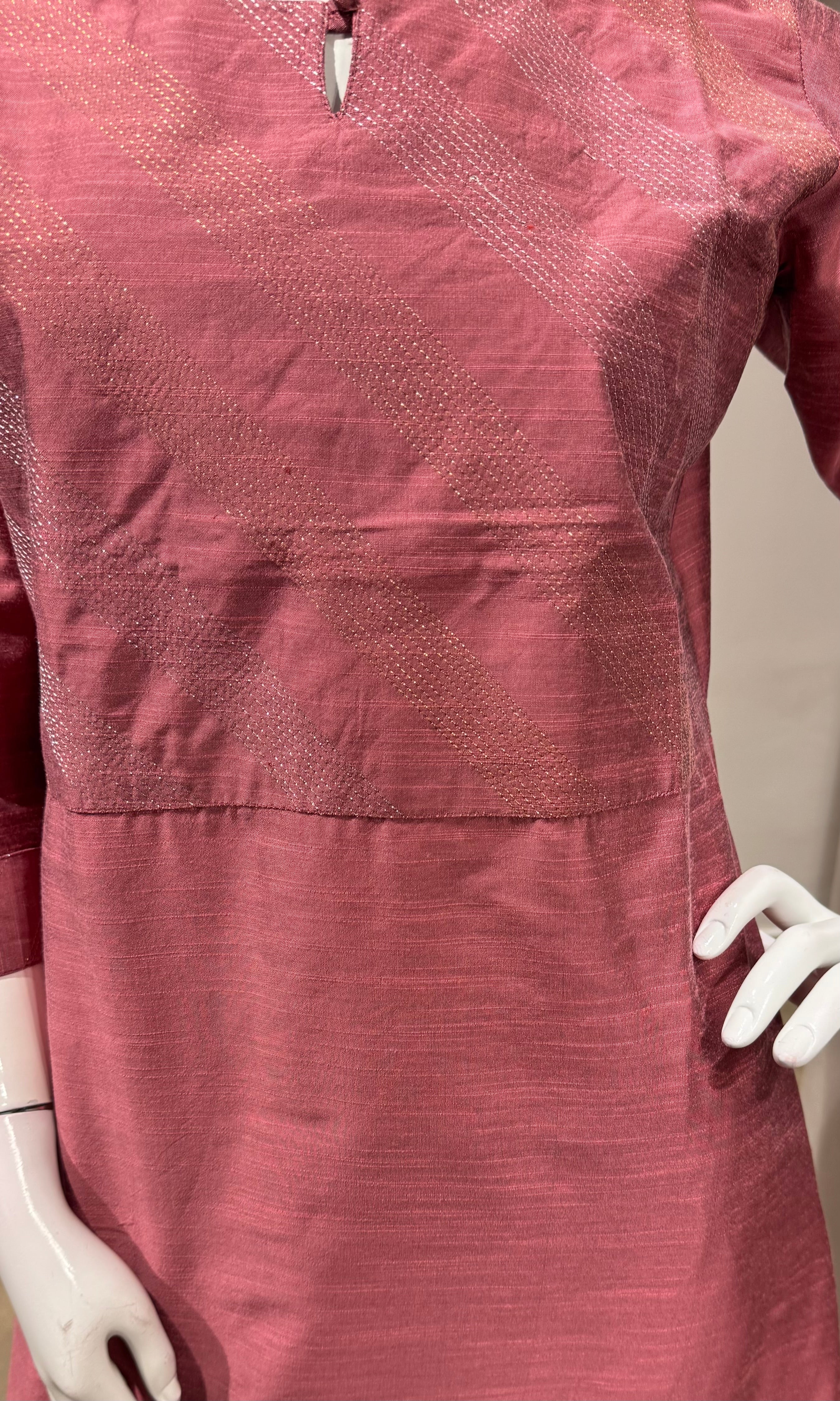 ONION PINK ETHNIC KURTA SET