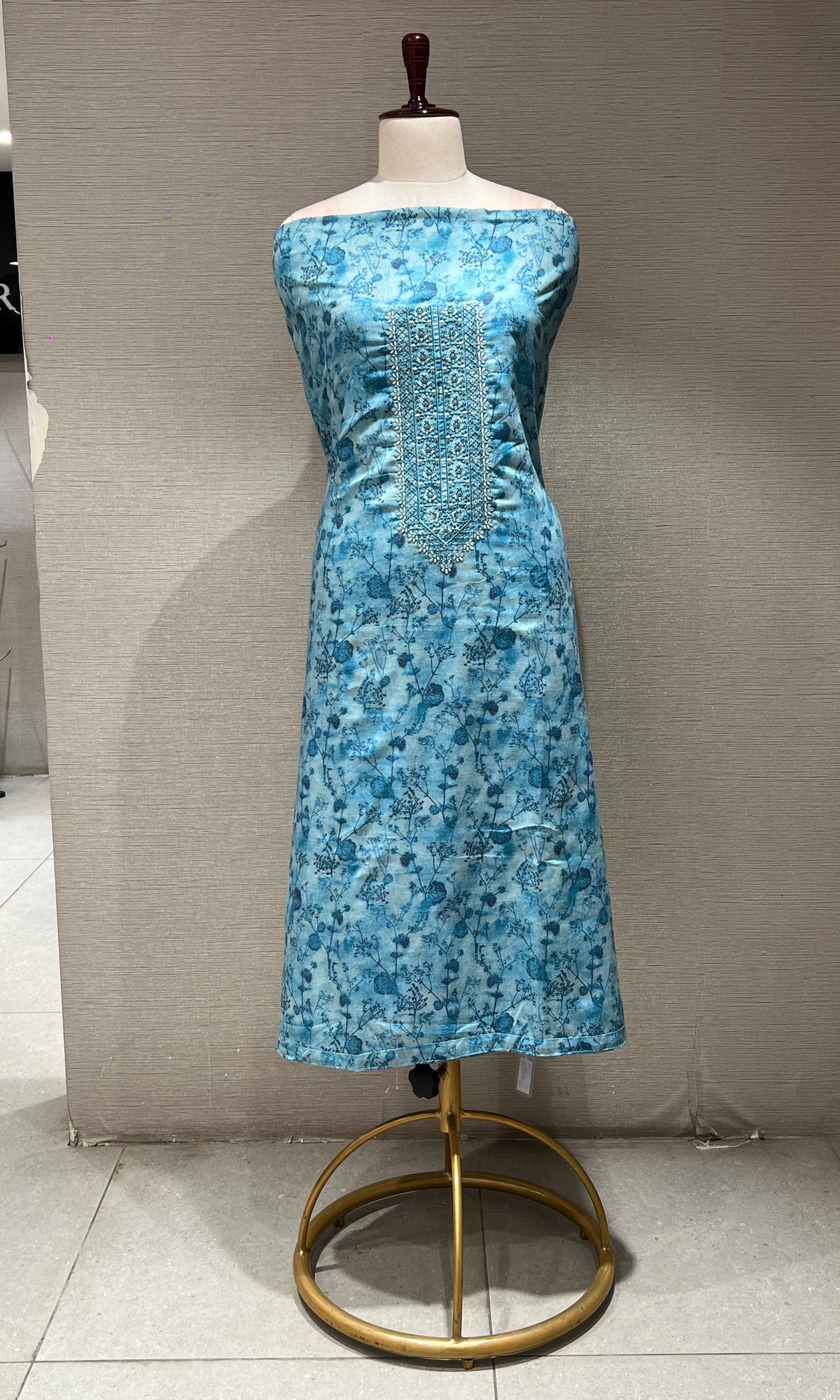 Sea Blue dress material