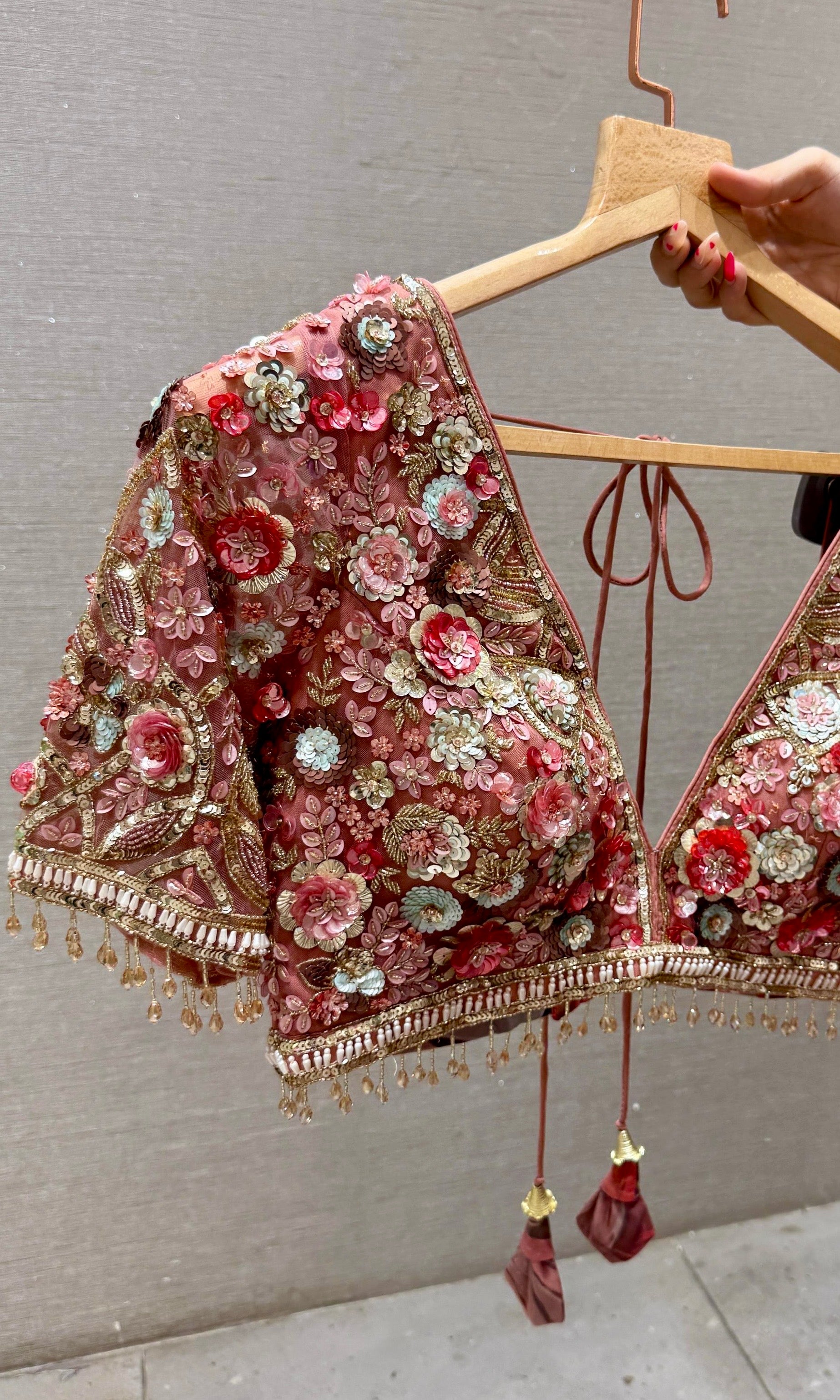 Onion pink digital printed soft organza saree with ready blouse