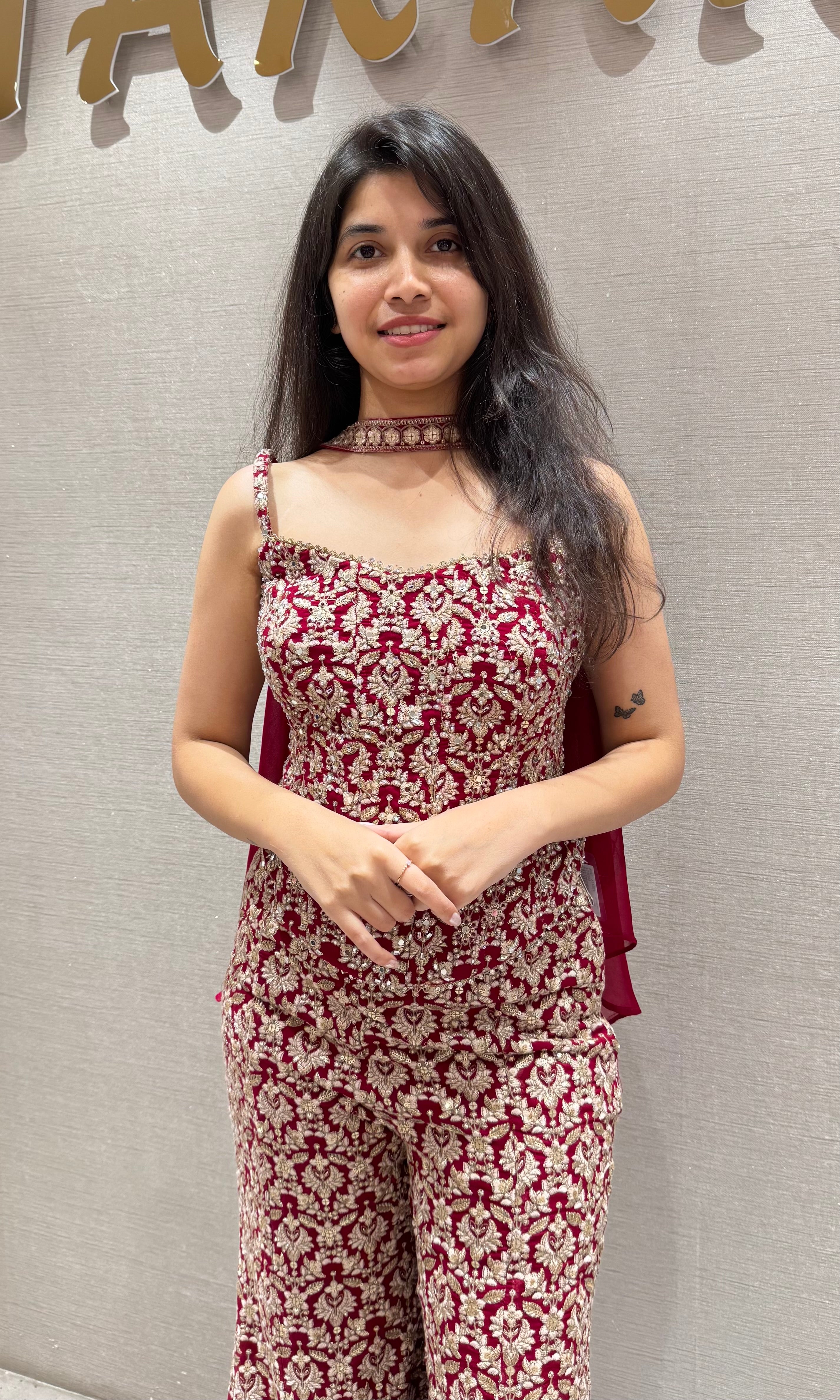 Rani pink EMBELLISHED palazzo SET