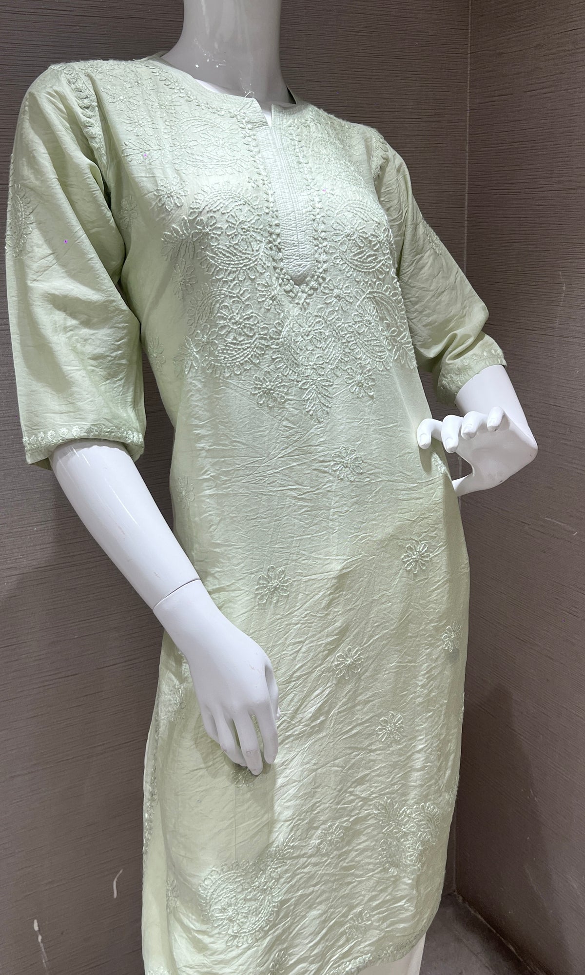 Ethnic Pista Green Kurti top