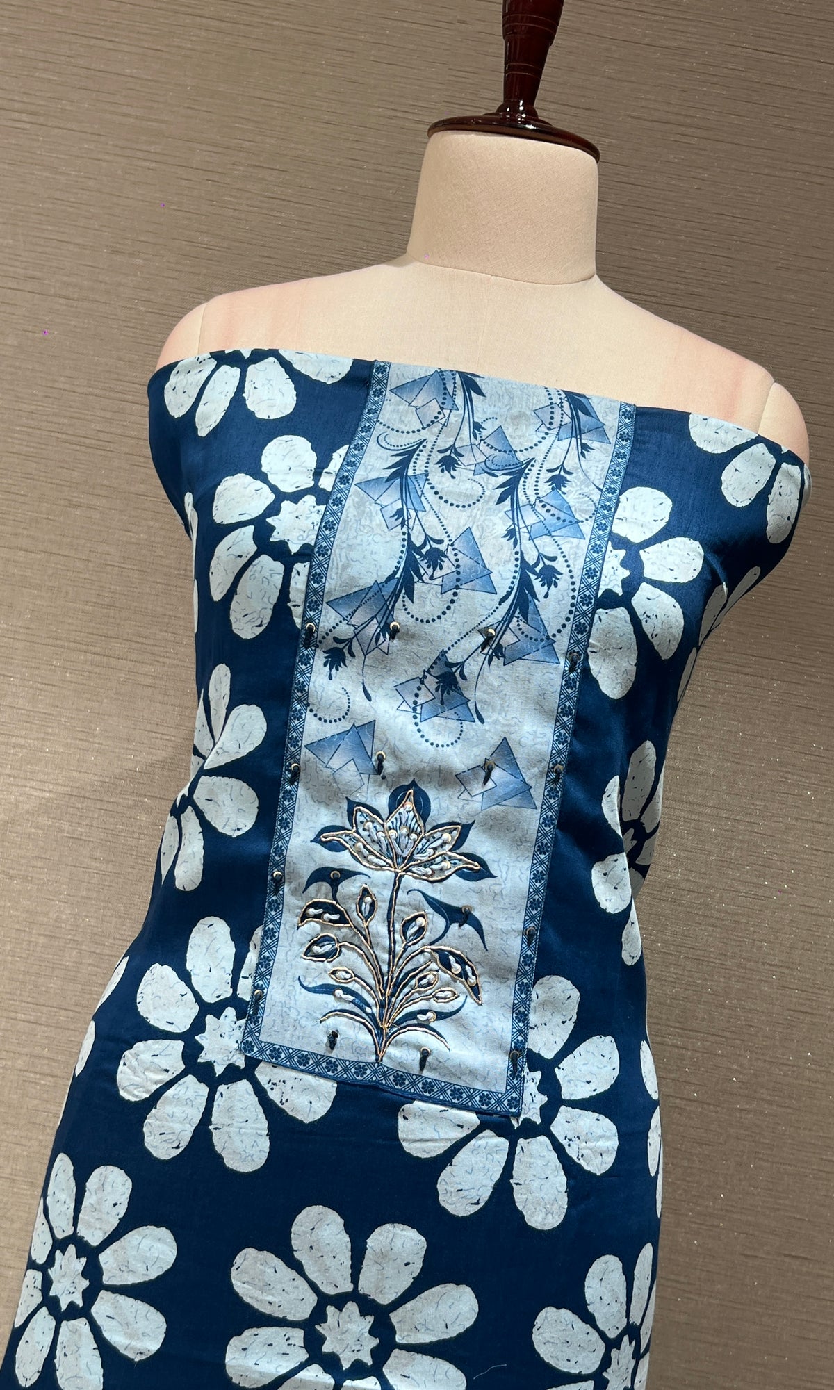 Blue dress material