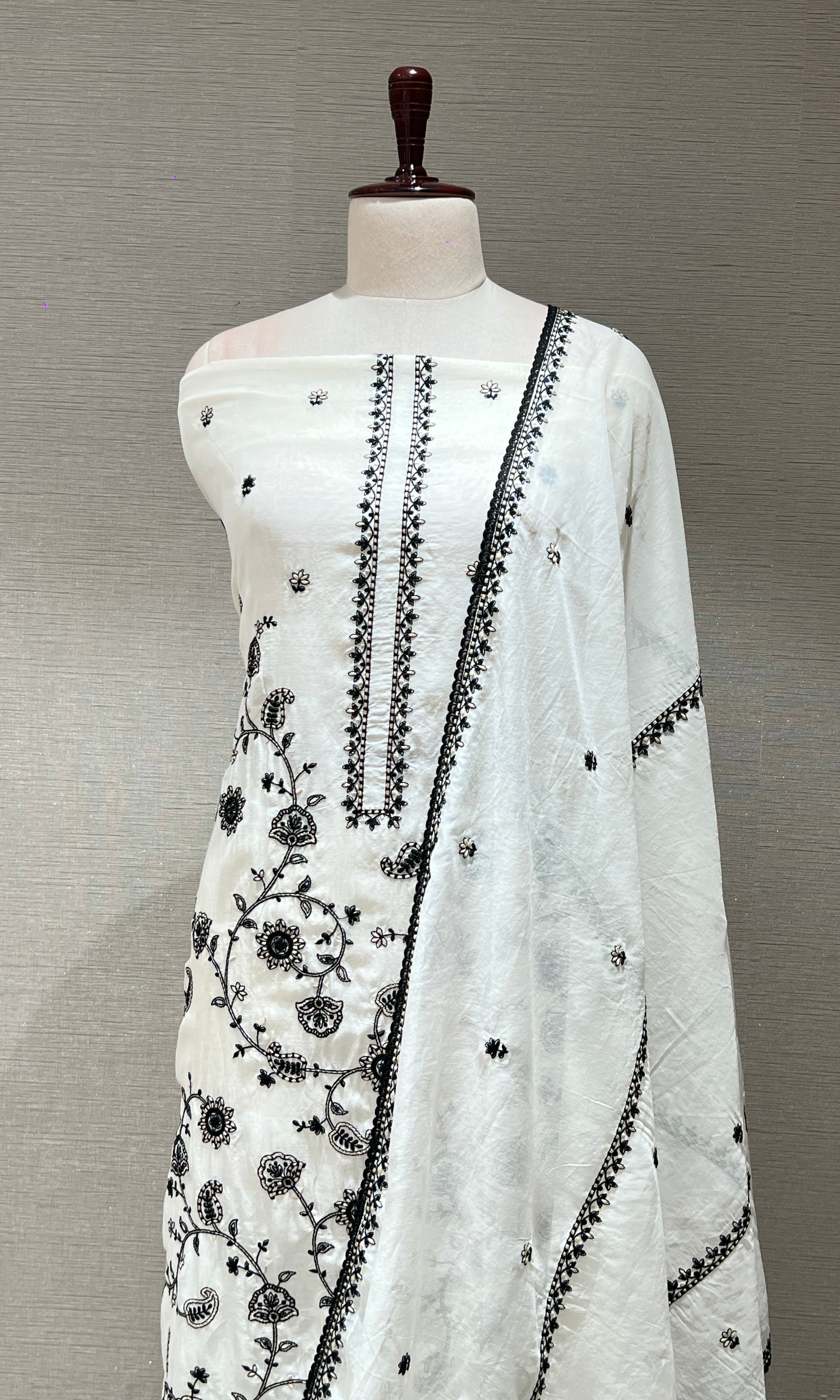 White dress material