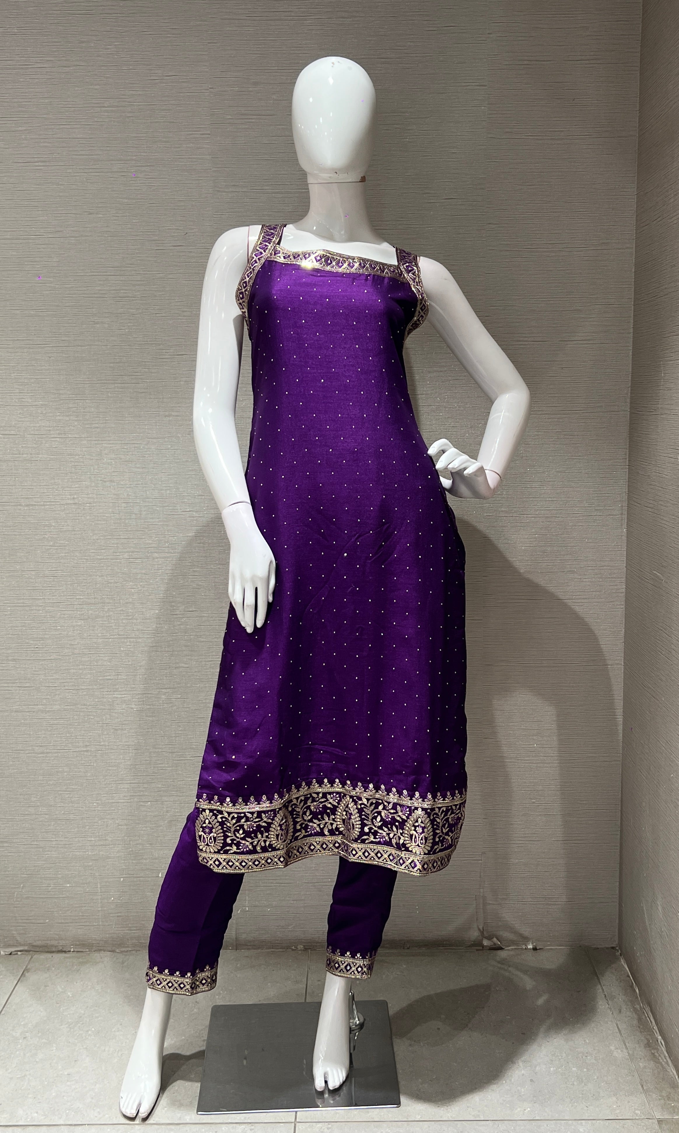Purple ETHNIC GOLDEN kurta set