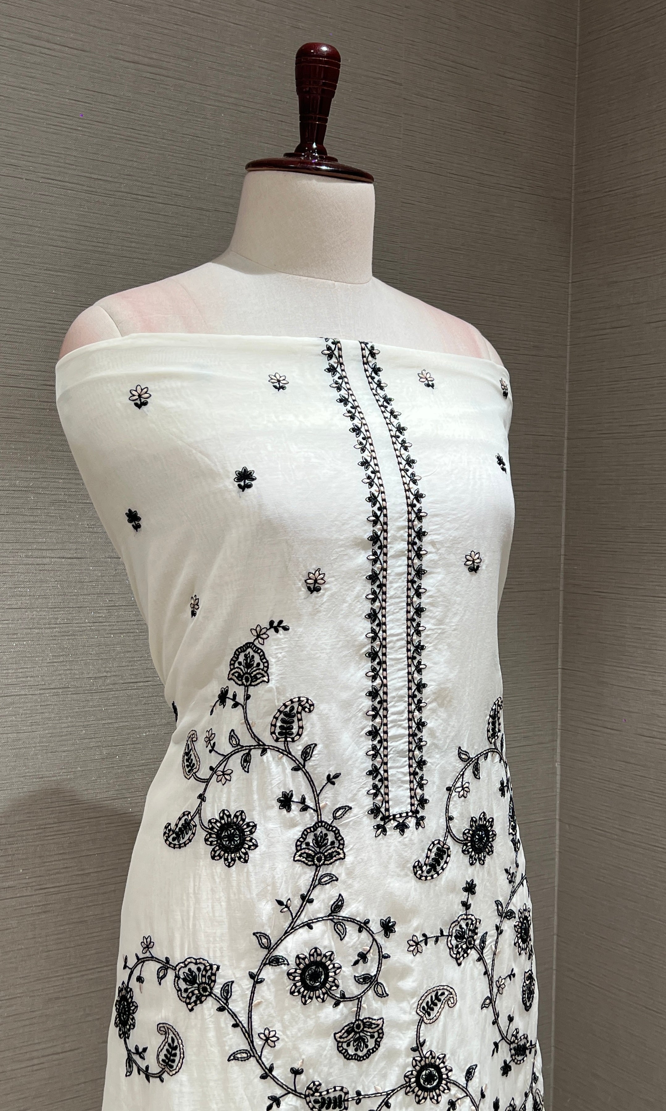 White dress material