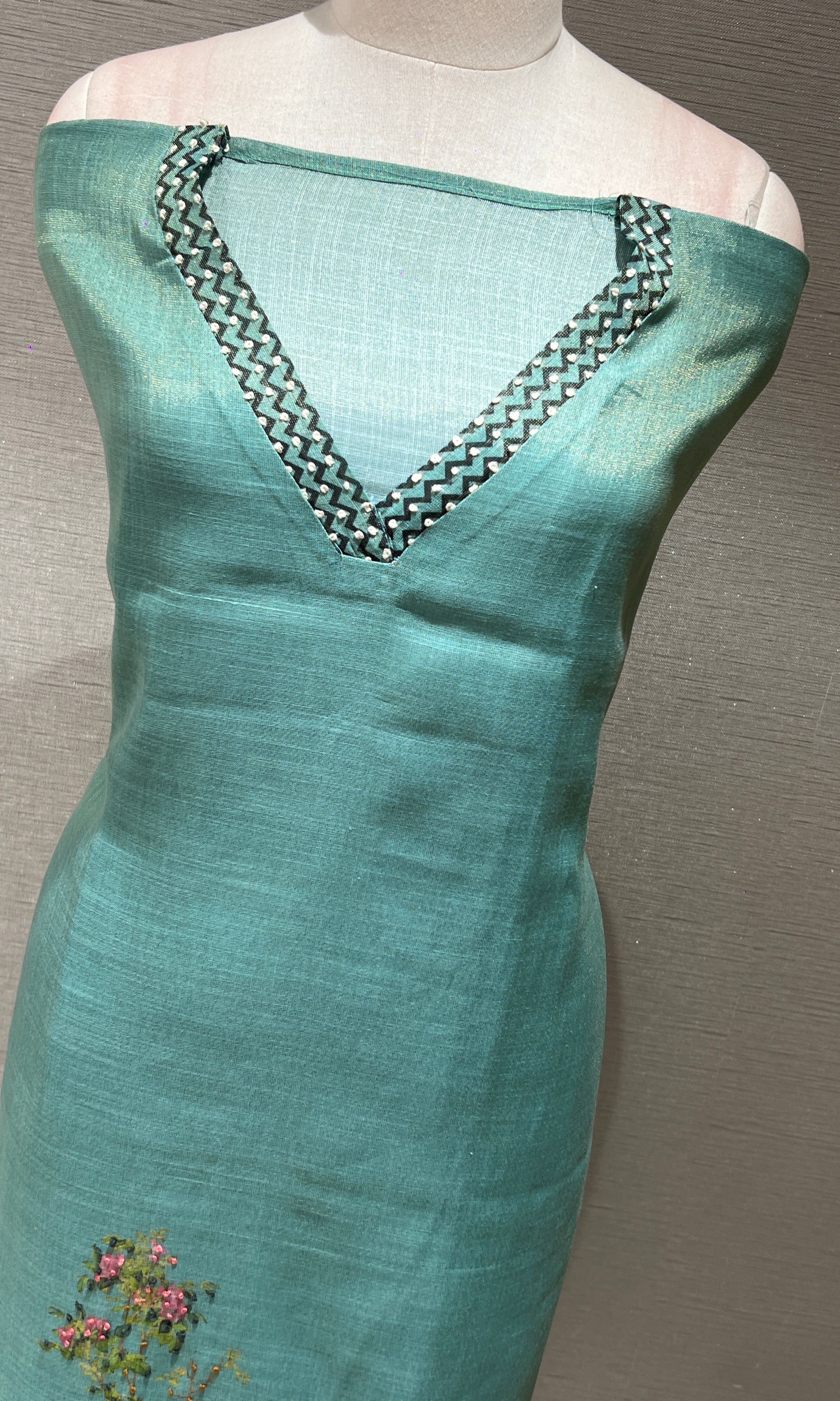 Blue dress material