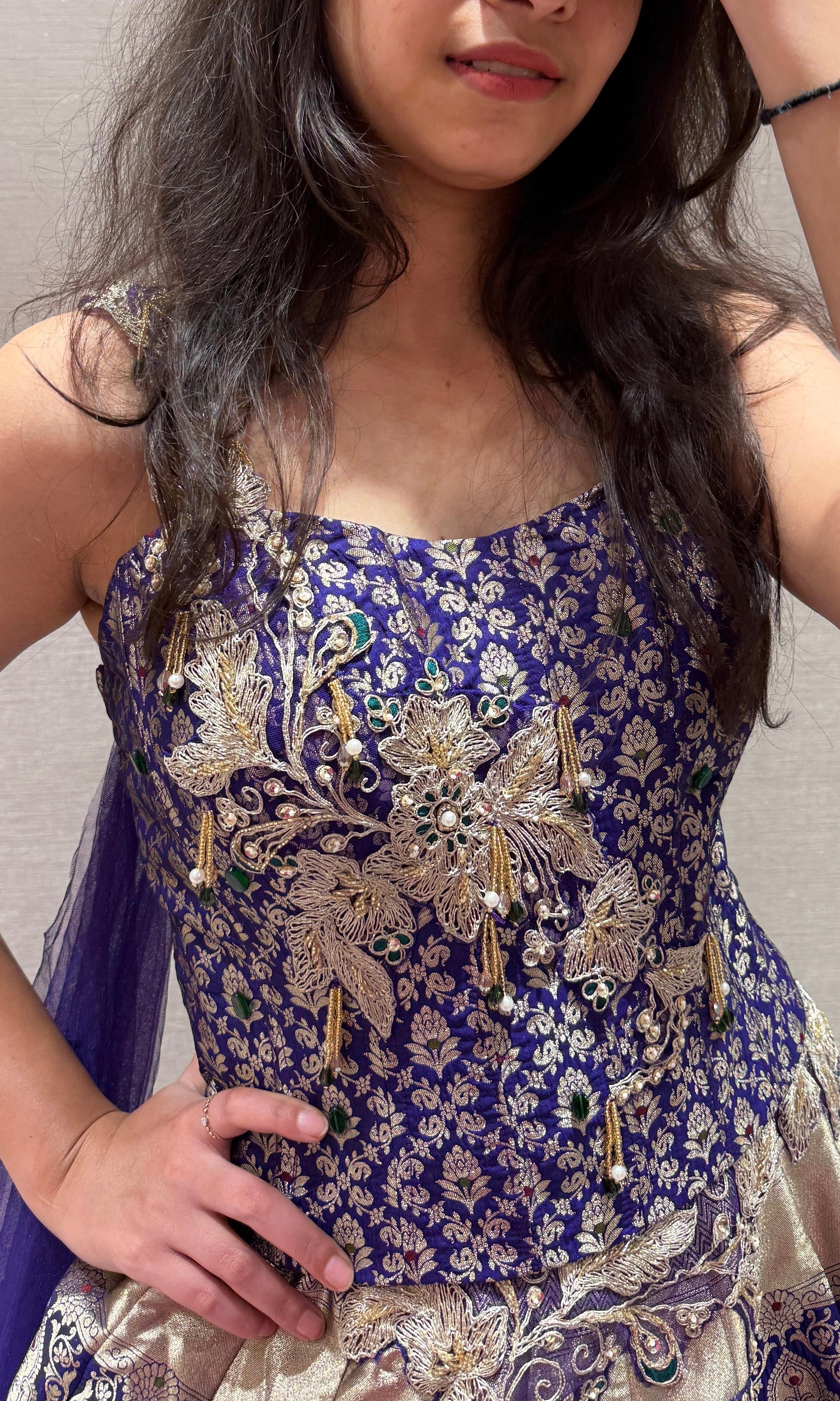 Amethyst Royal Silk lehenga