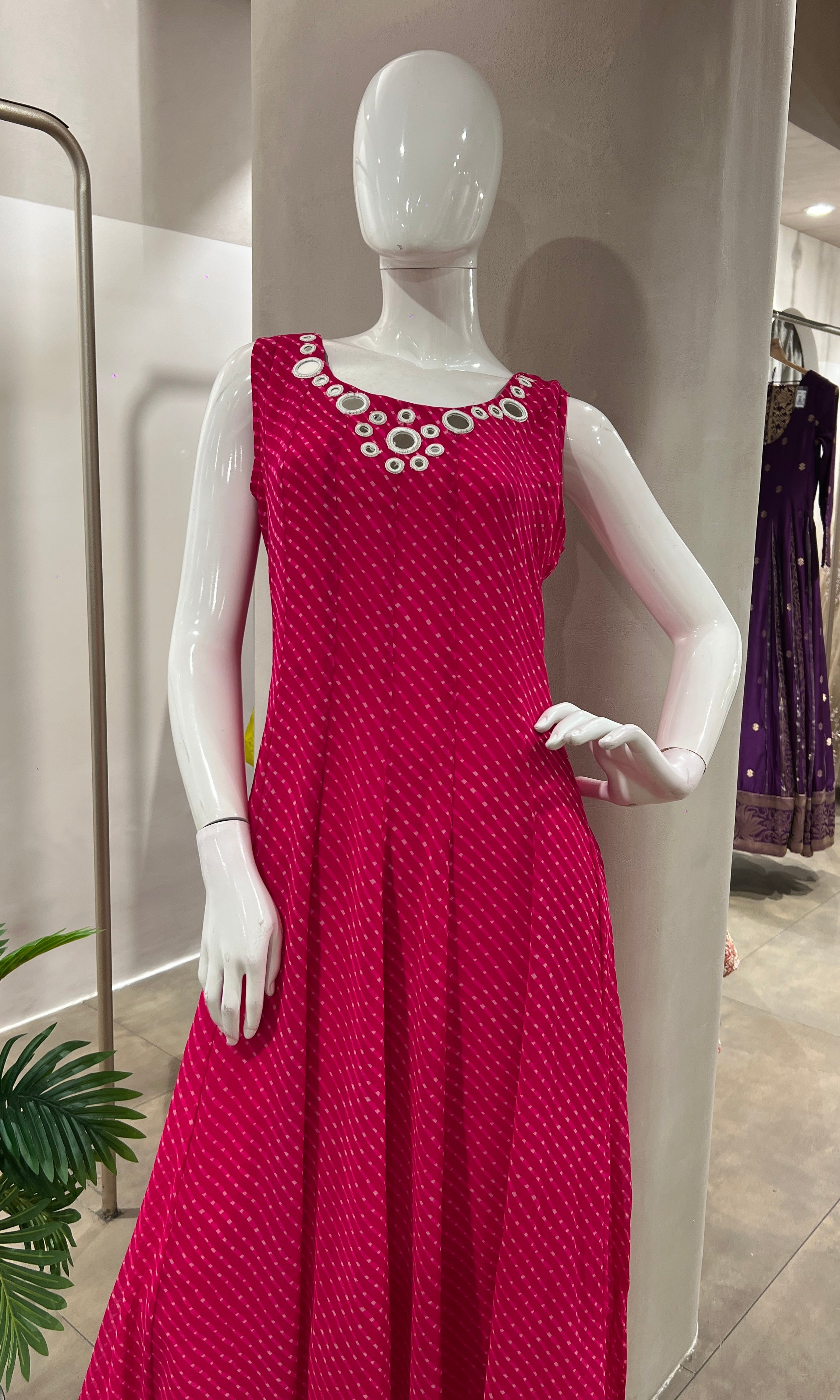 PINK ETHNIC ANARKALI TOP