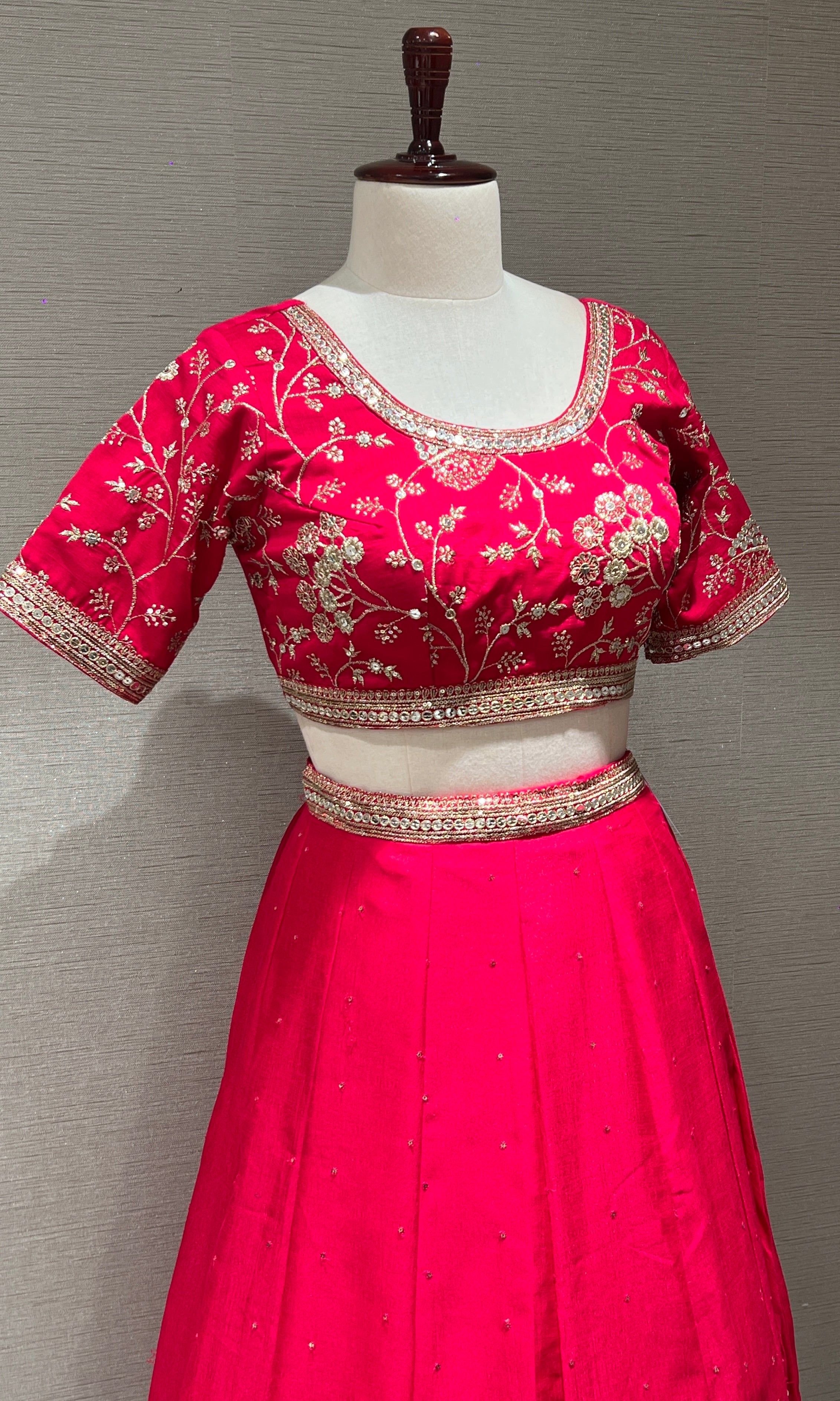 Royal Rani Pink EMBROIDERED Lehenga