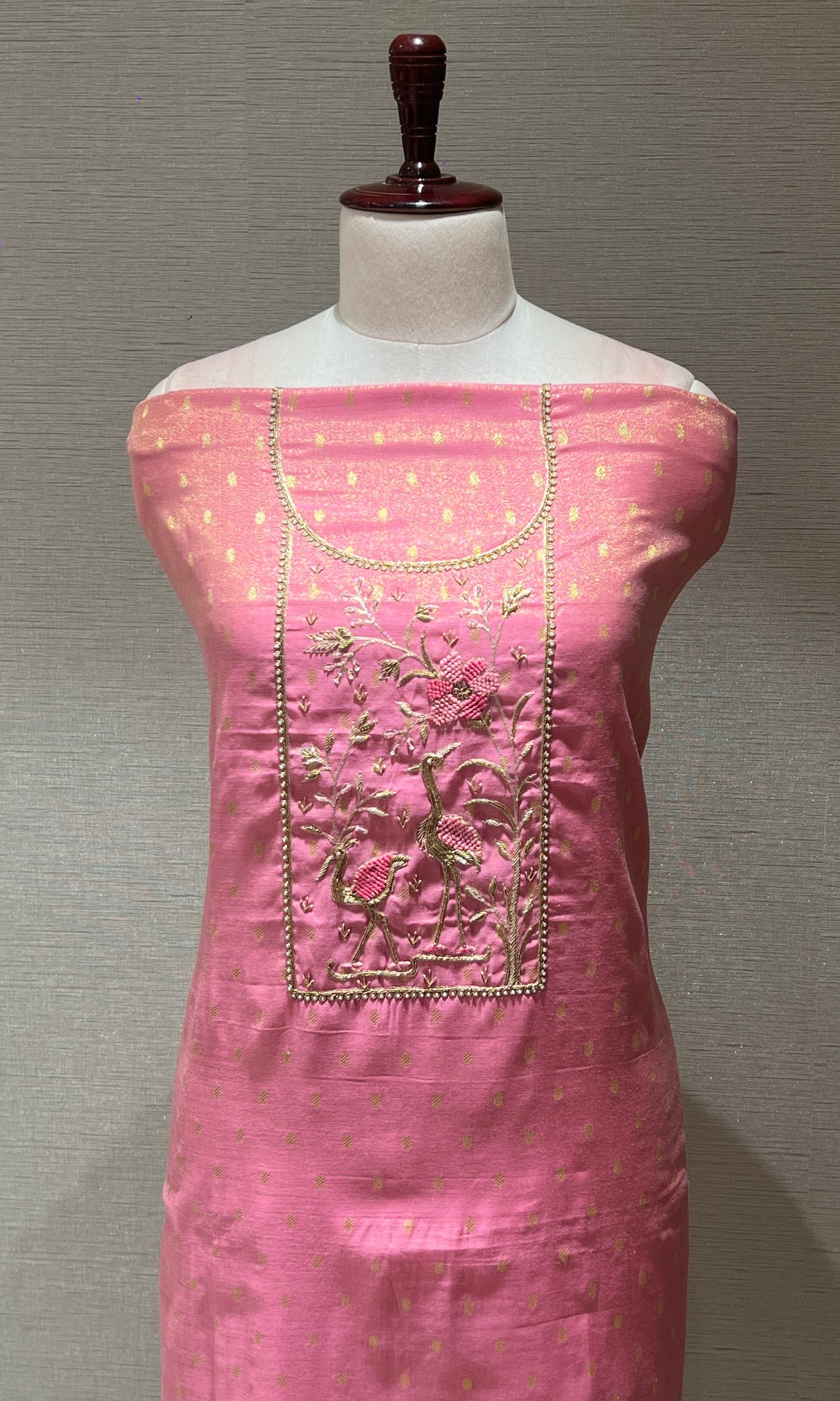 Pink dress material