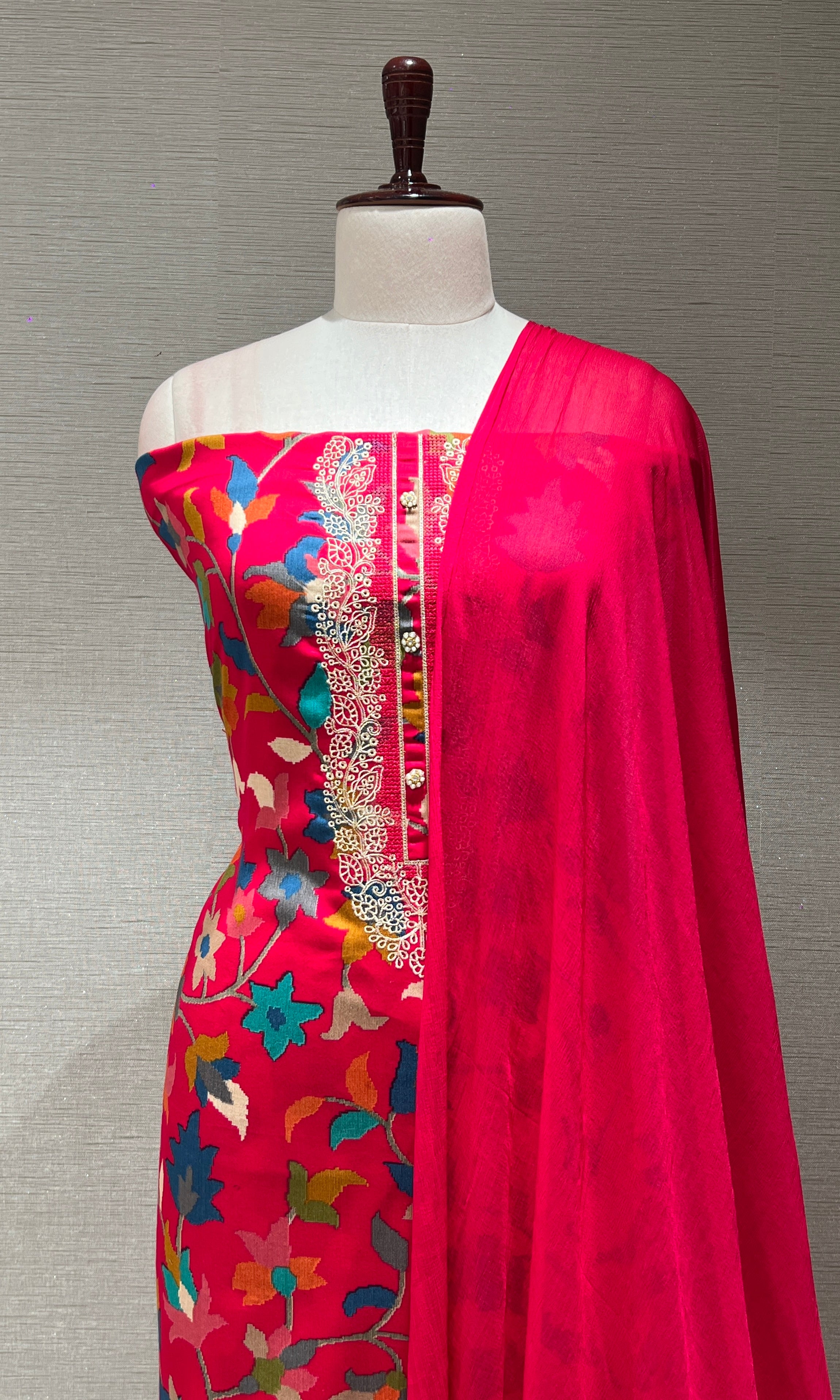 Rani pink dress material