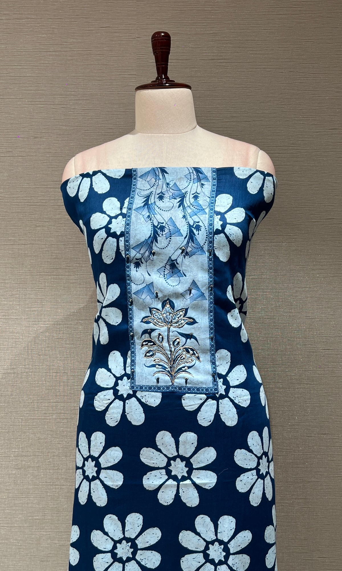 Blue dress material