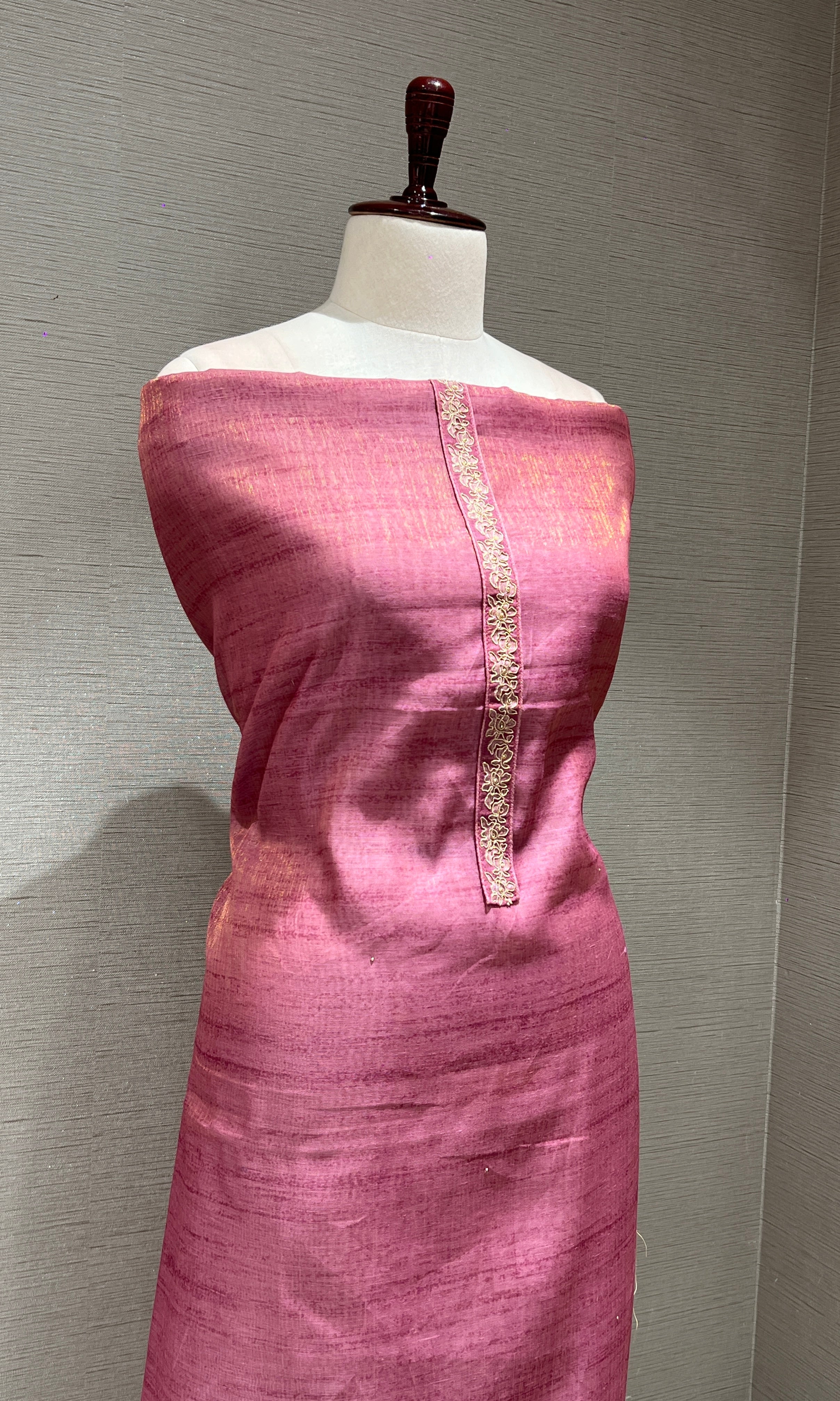 Onion pink dress material