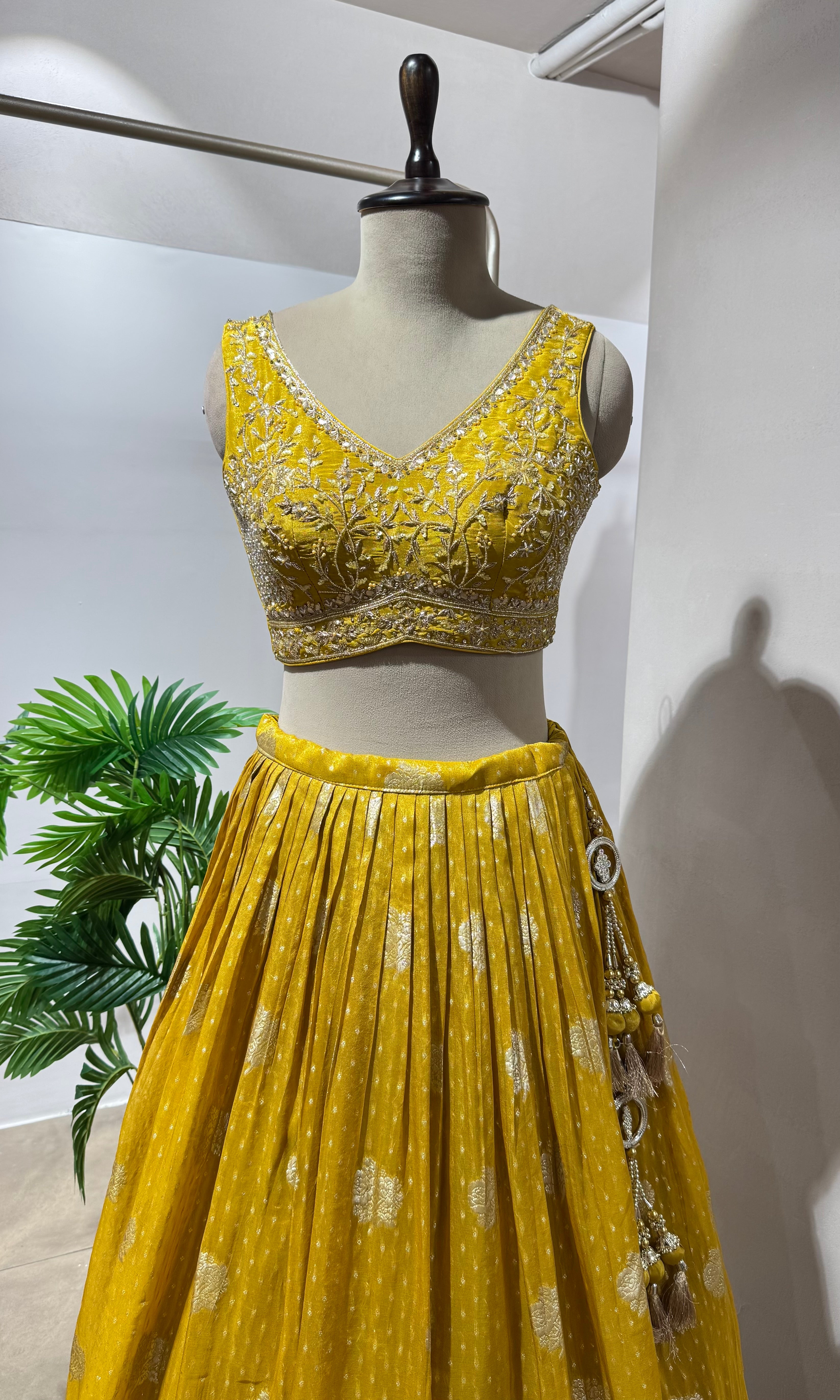 Yellow and Gold Lehenga SET