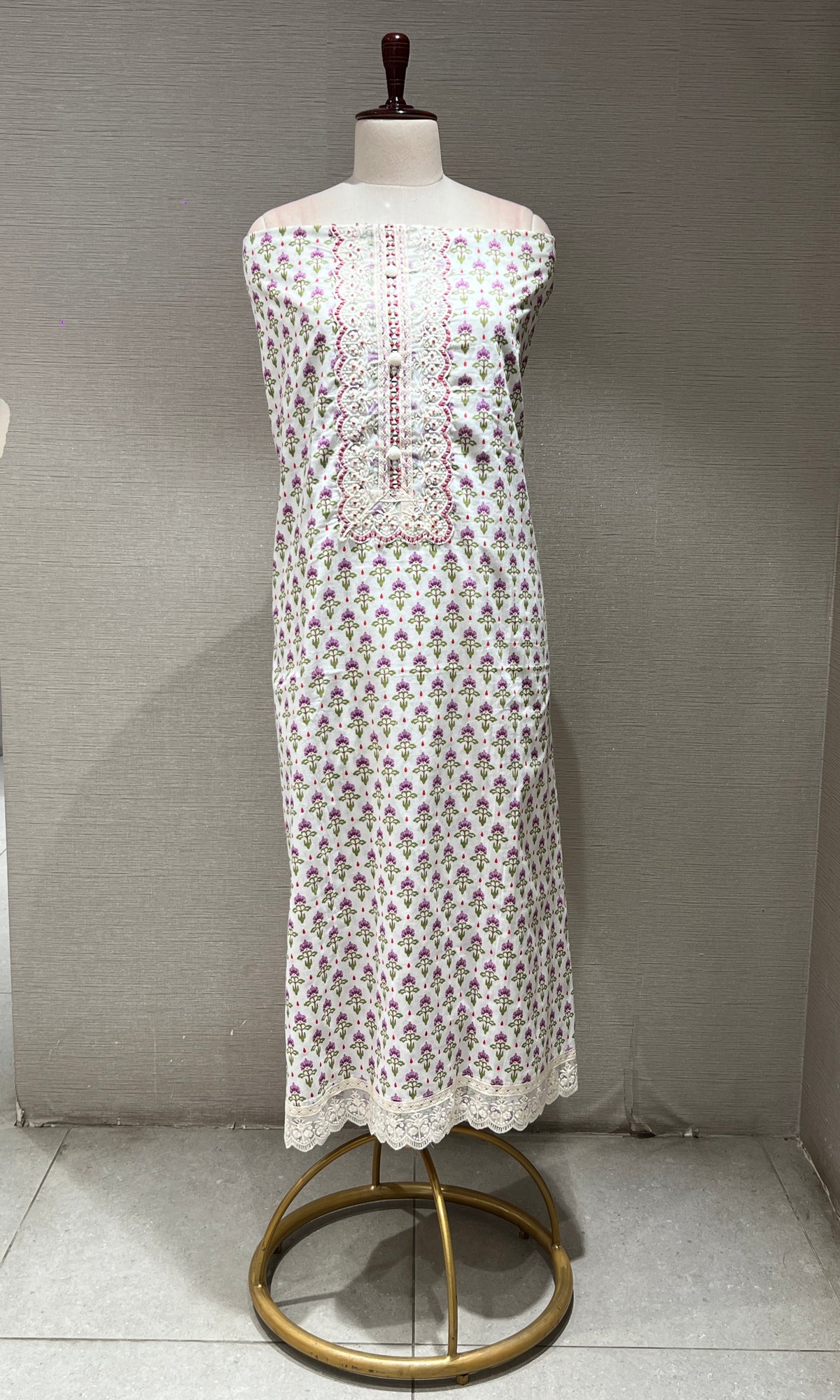 White dress material