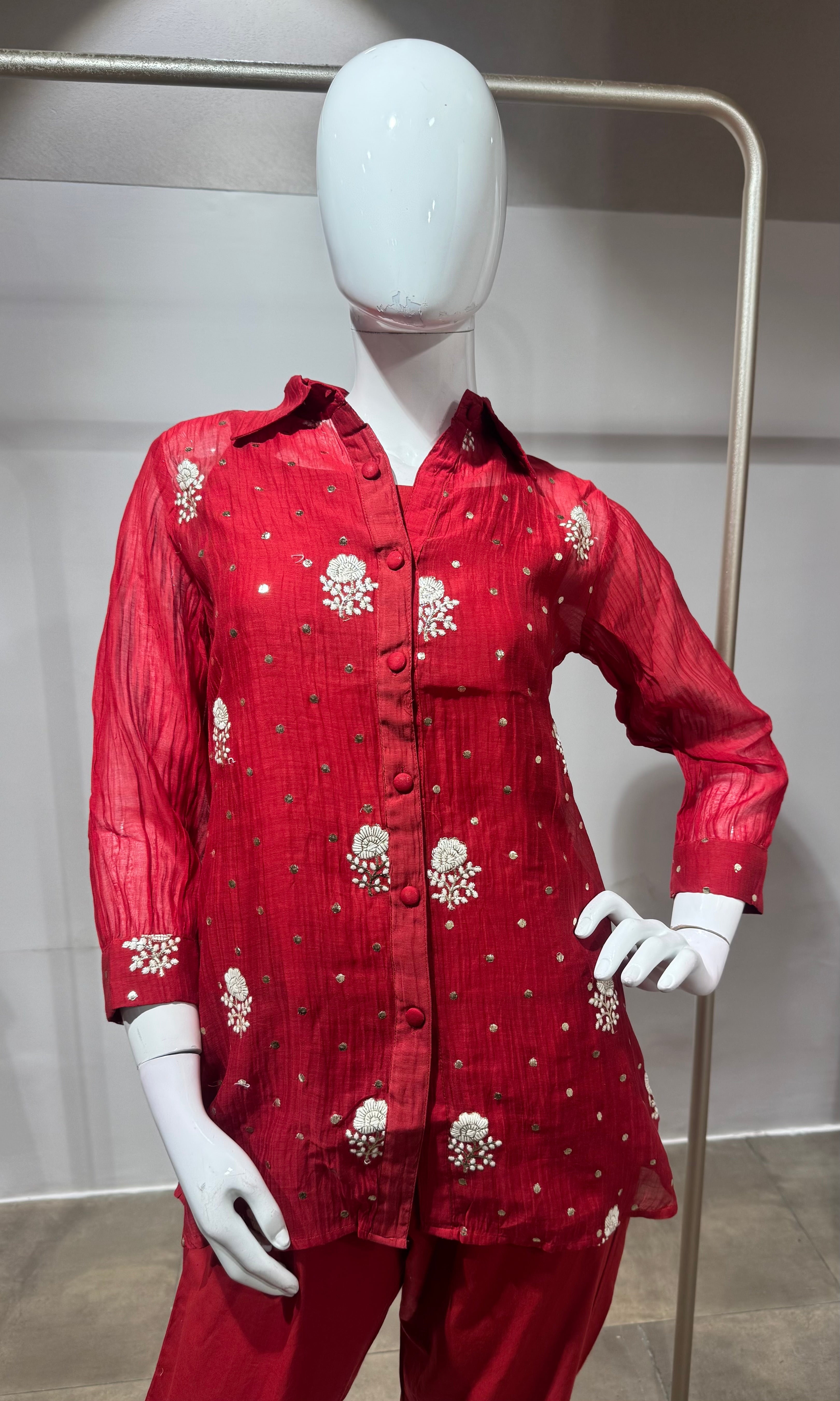 Rani floral motif cord set