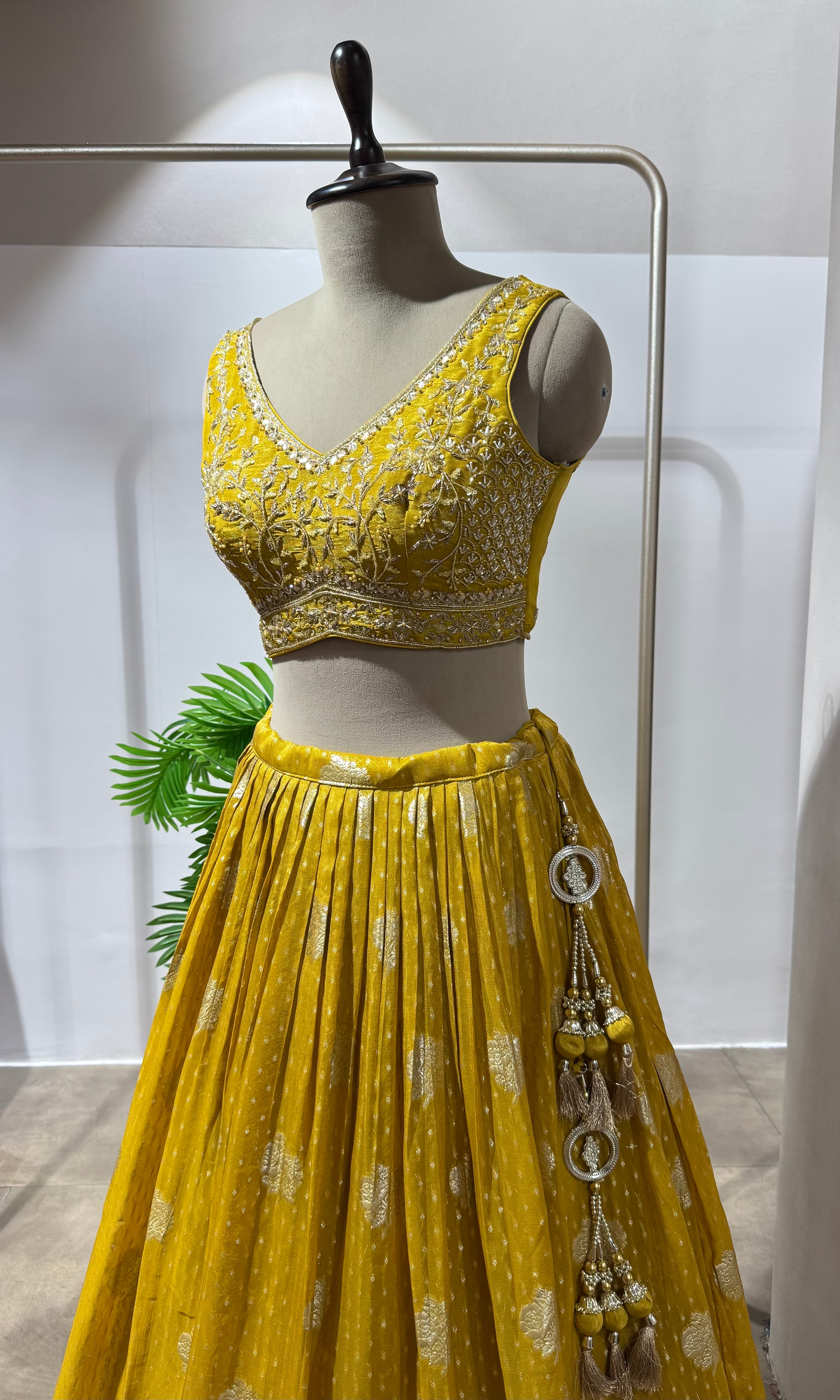 Yellow and Gold Lehenga SET