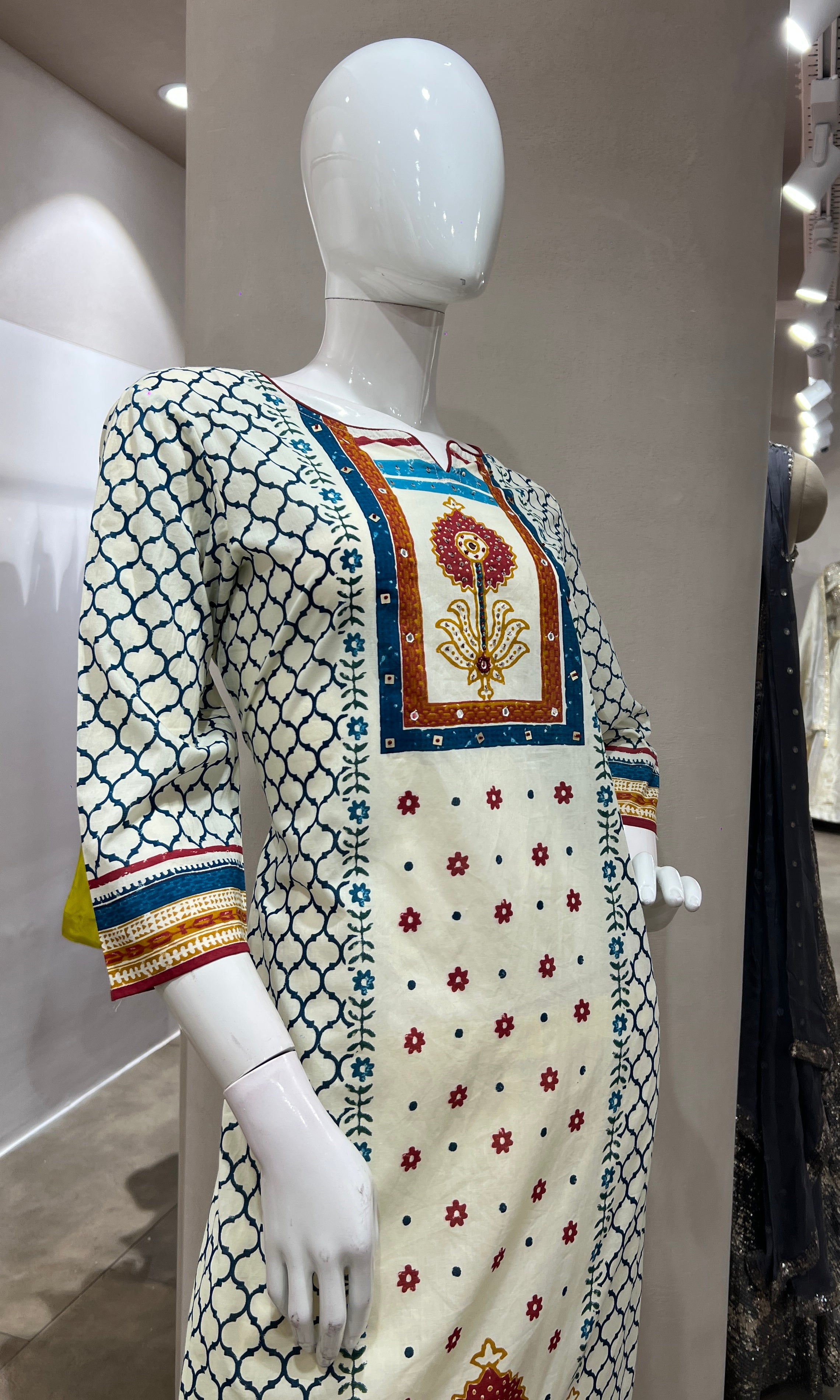 Blue EMBROIDERED kurta set