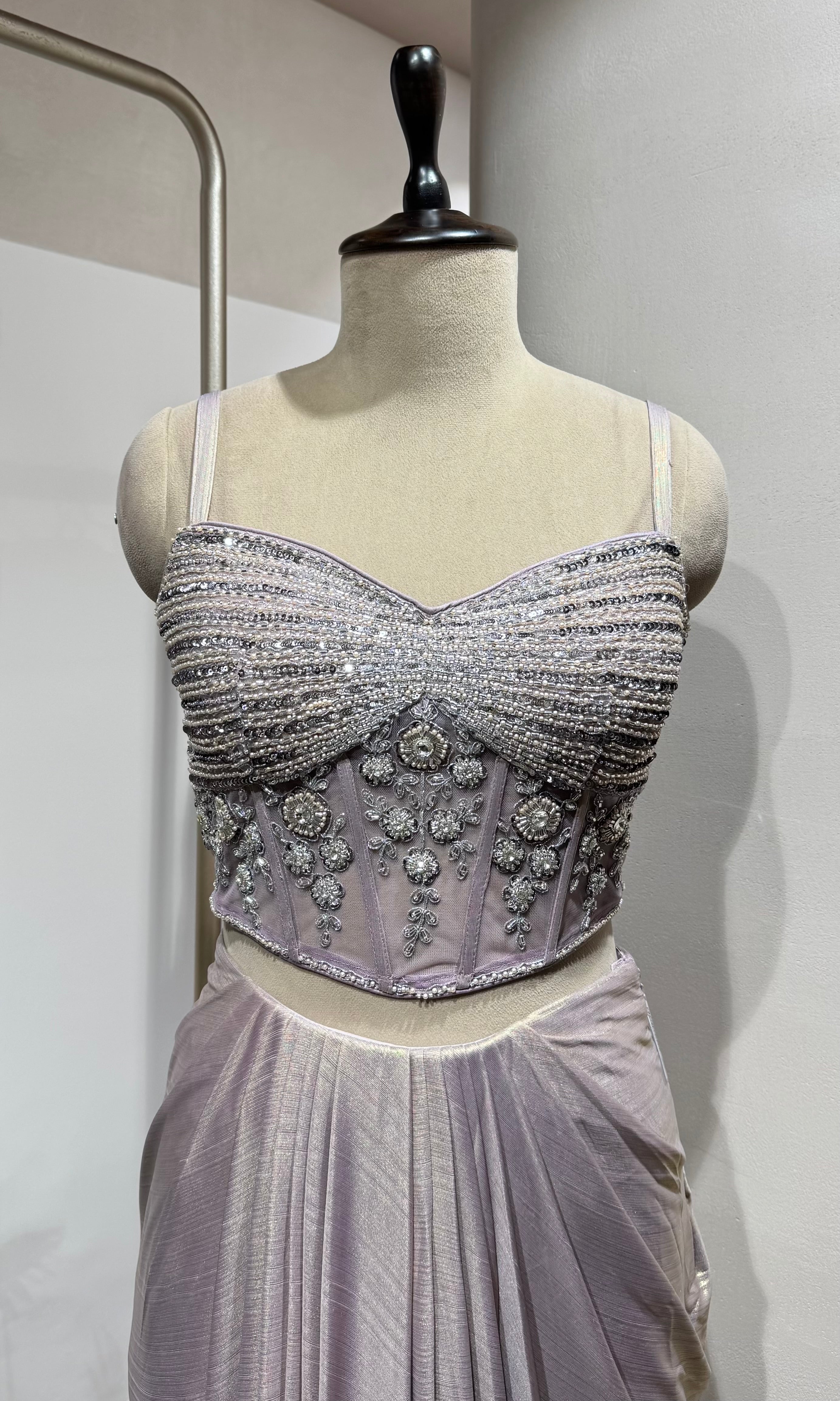 Lavender Luxe Indo-Western Cape Set