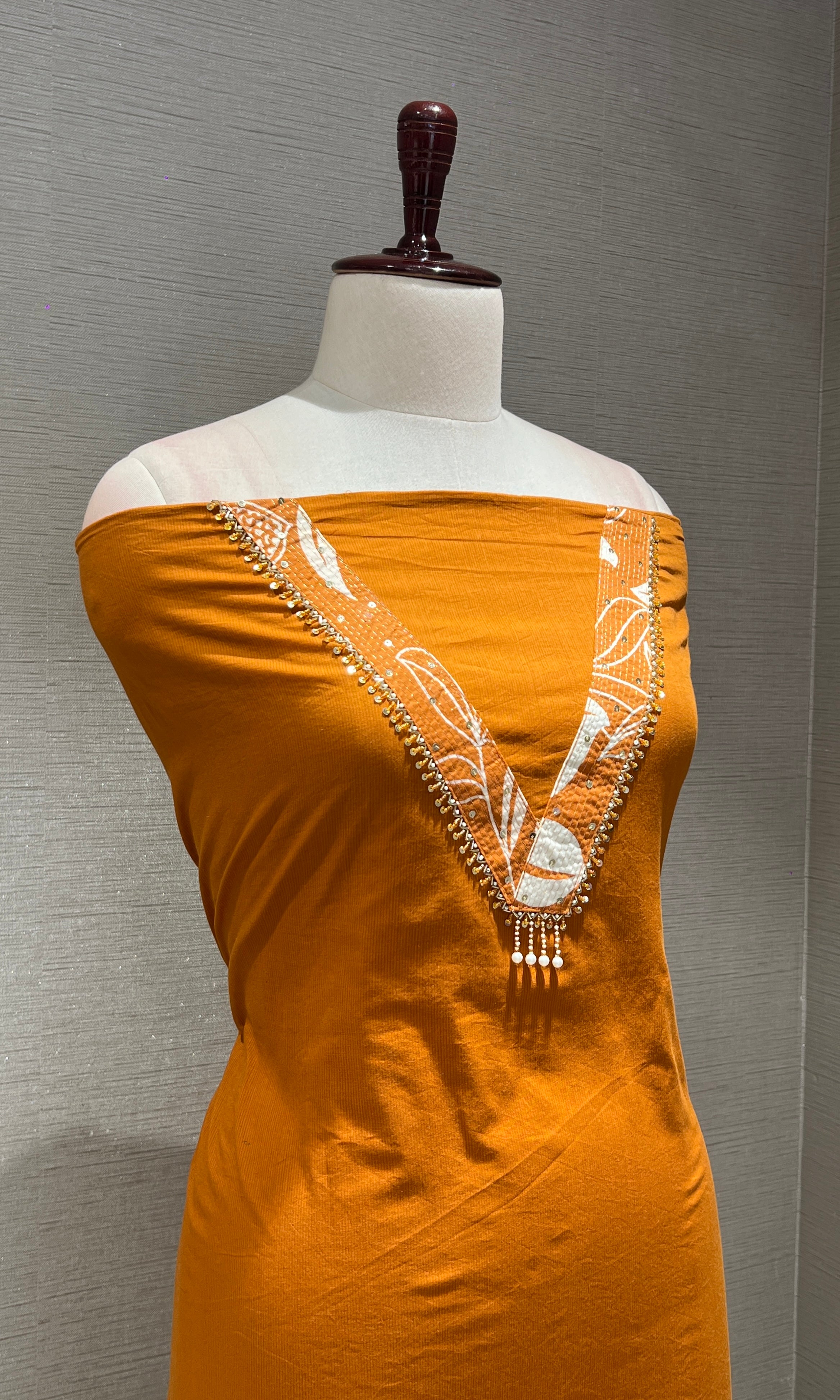 ORANGE dress material